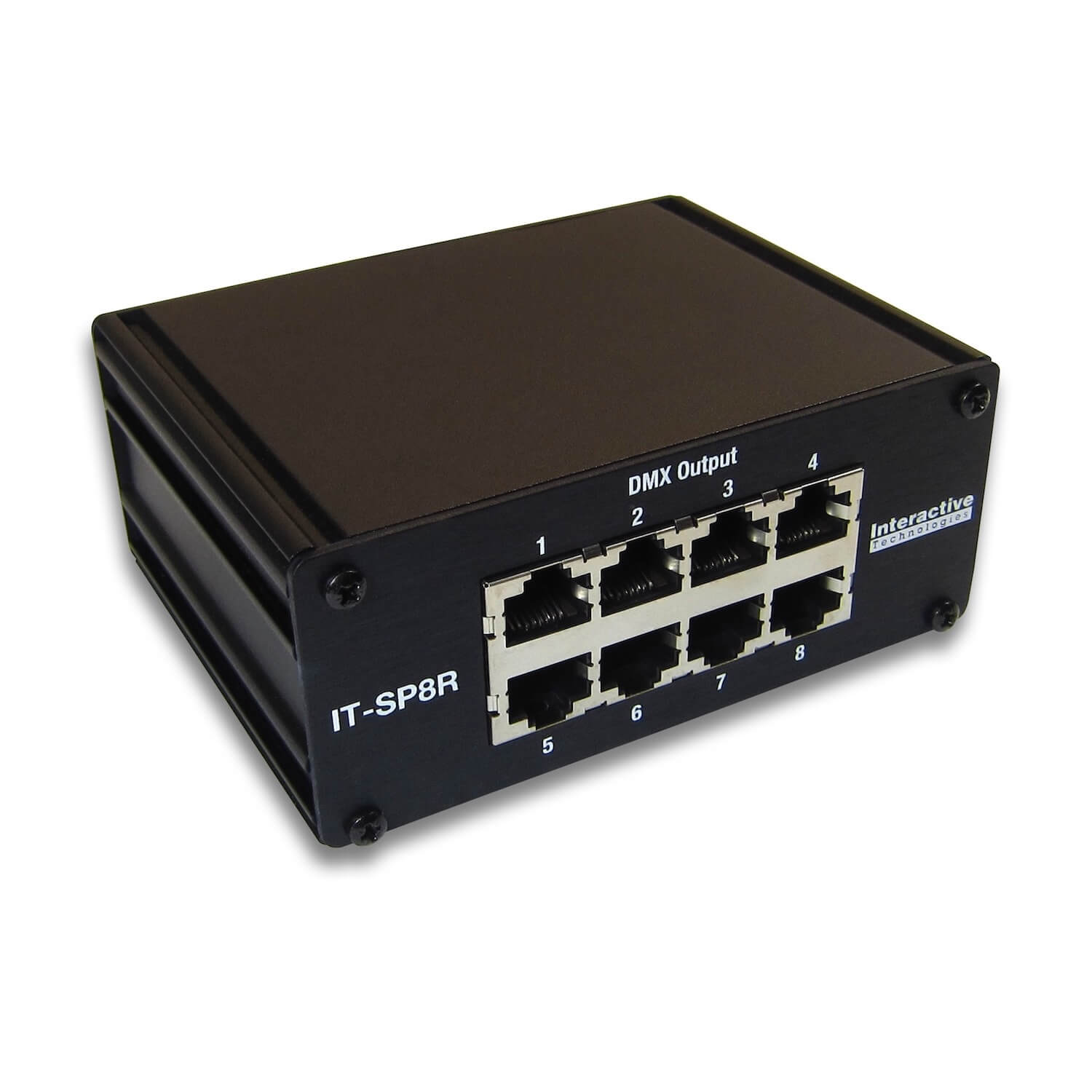 Interactive Technologies IT-SP8R - 8-Port DMX Splitter with RJ45 Ports, rear angle