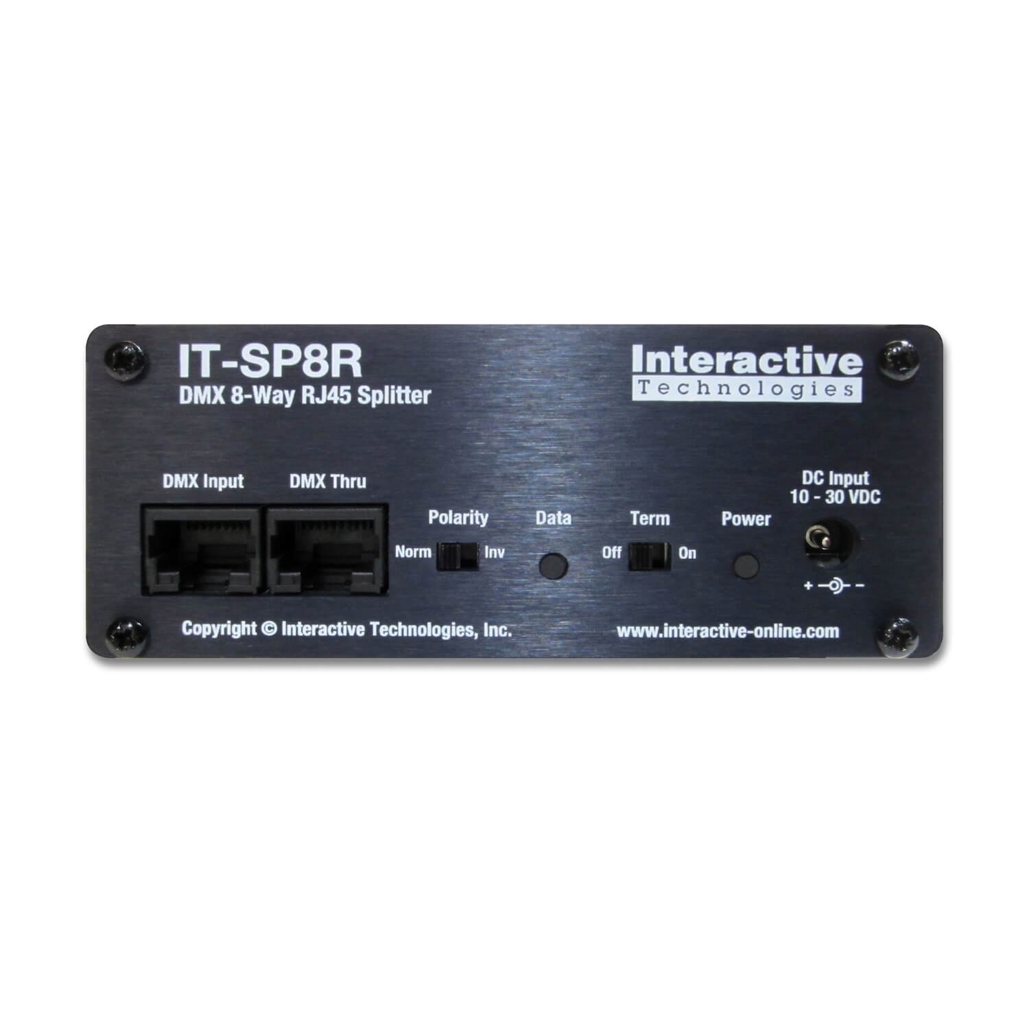 Interactive Technologies IT-SP8R - 8-Port DMX Splitter with RJ45 Ports, front