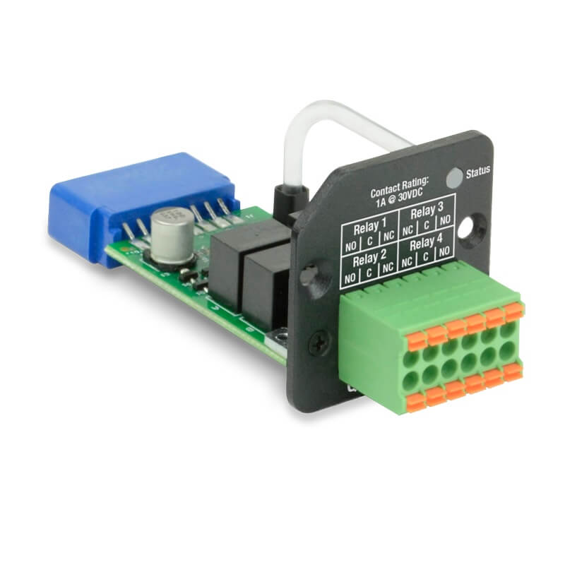 Interactive Technologies SM-RELAY4 - Quad Form-C Relay Smart Module, angle