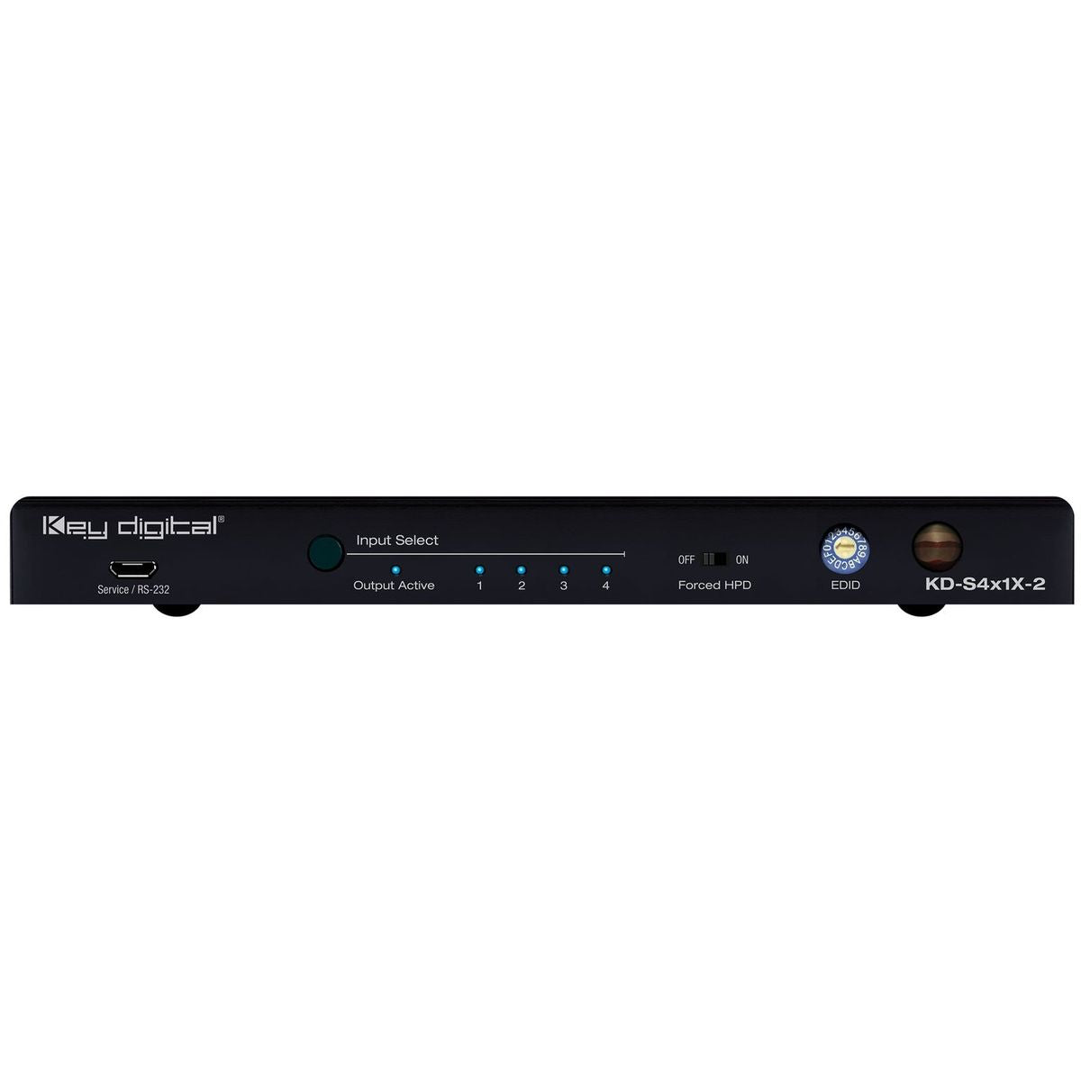 Key Digital KD-S4x1X-2 - 4x1 4K 18G HDMI Auto Switcher, front