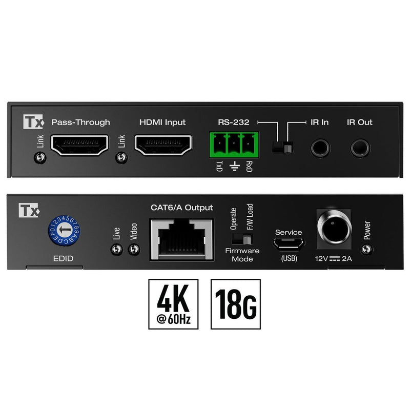 Key Digital KD-X444LP - 4K/18Gbps HDMI over CAT6 Extender Set, transmitter