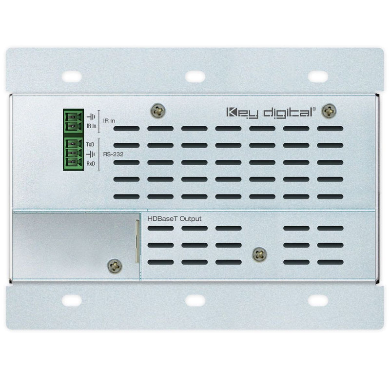 Key Digital KD-X4x1WUTx - 4x1 4K/18G HDBaseT Wall Plate Switcher, rear