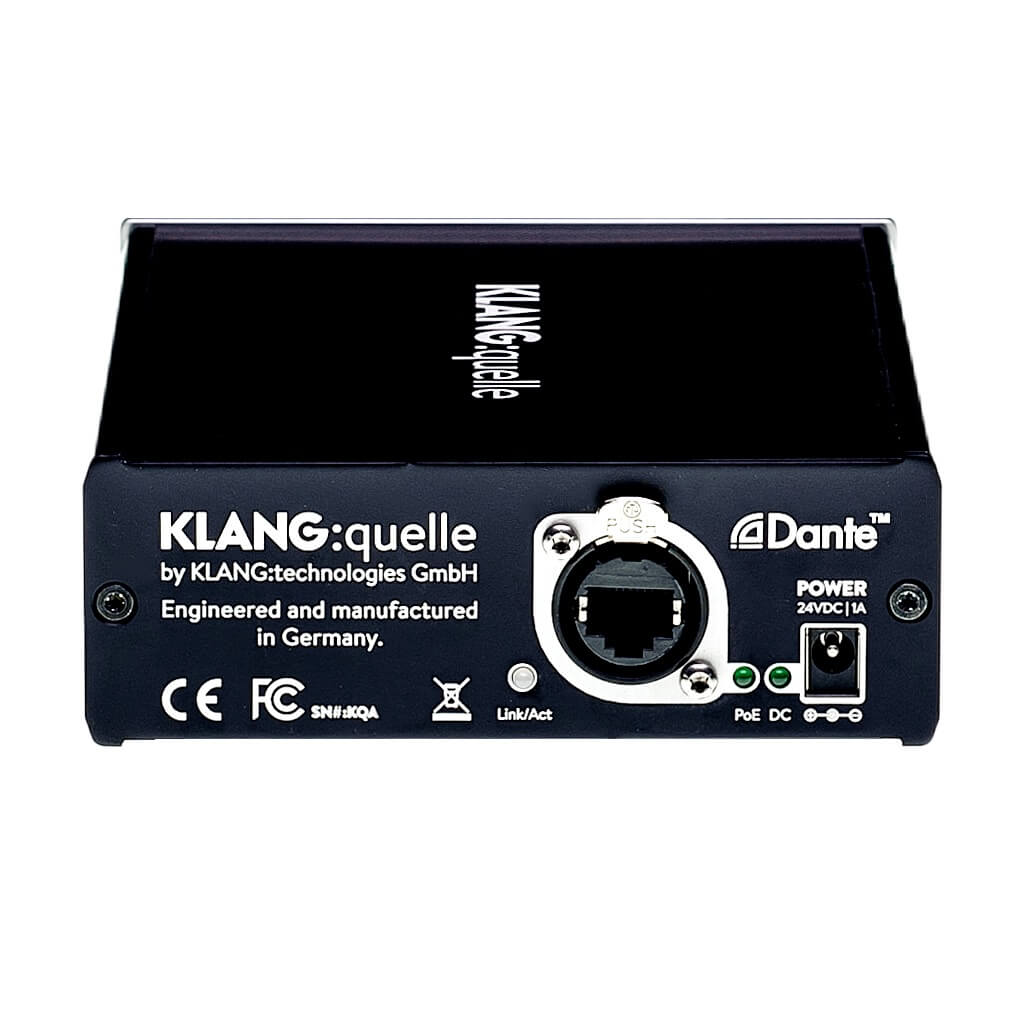 KLANG Quelle - 4-Channel Dante Network Headphone Amplifier, rear