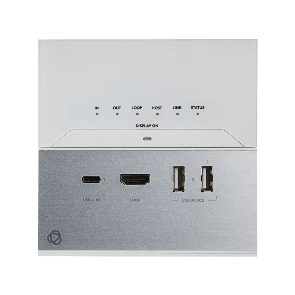 Kramer EXT3–C–WP–XR–T(W) - 4K60 HDMI USB–C Wall–Plate HDBaseT Transmitter, front