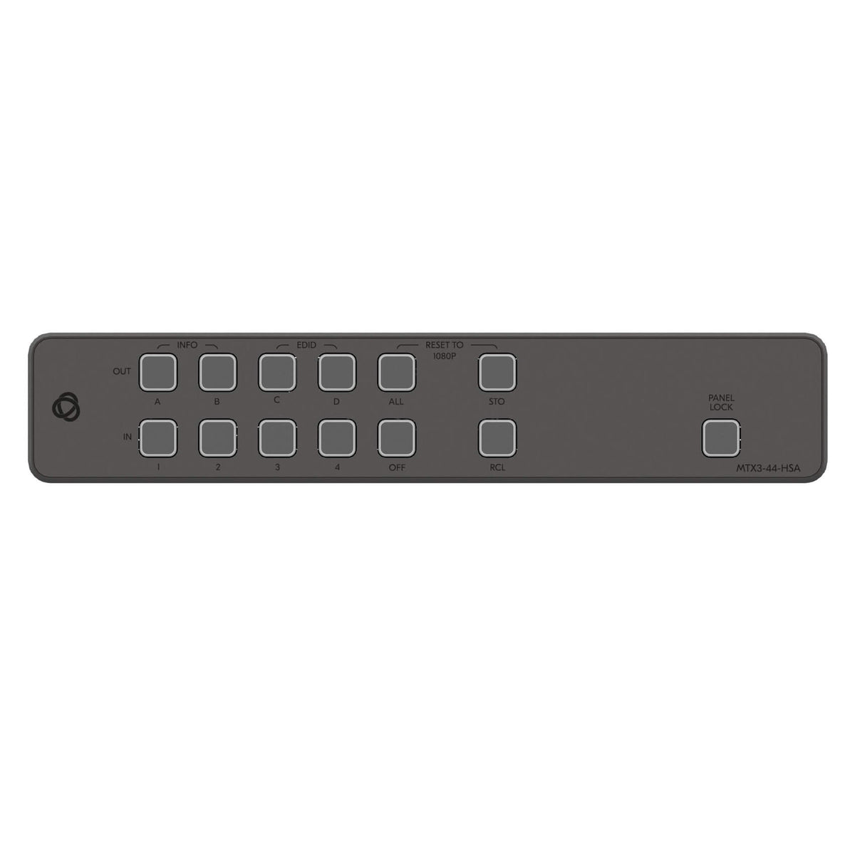 Kramer MTX3-44-HSA - 4x4 4K60 HDMI+Audio Seamless Matrix Switcher, front