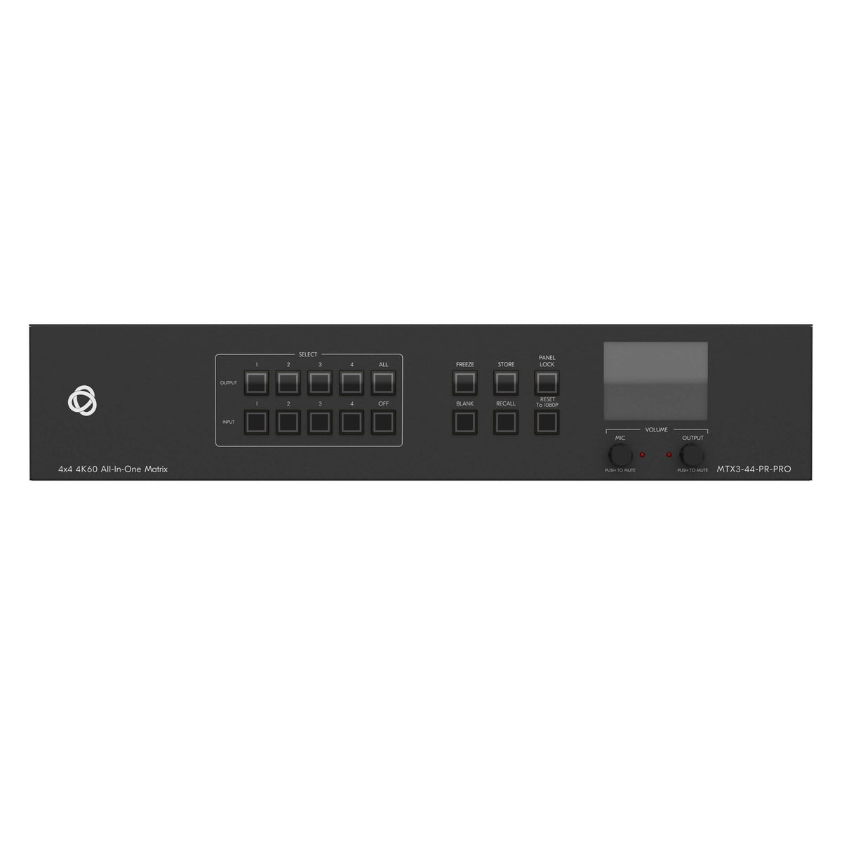 Kramer MTX3-44-PR-PRO - 4x4 4K60 All-In-One Matrix Switcher, front