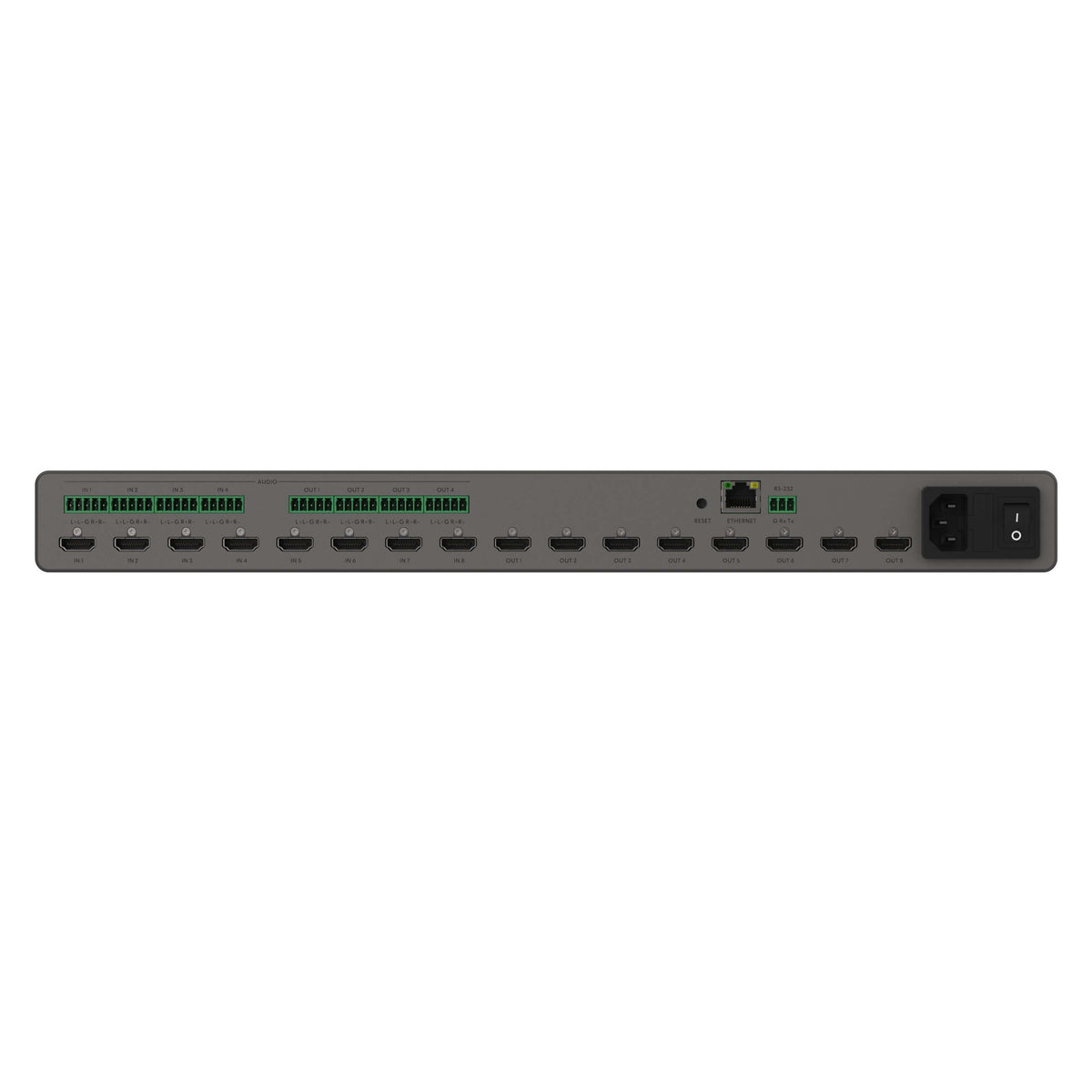 Kramer MTX3-88-HSA - 8x8 4K60 HDMI+Audio Scaler Based Matrix Switcher, rear