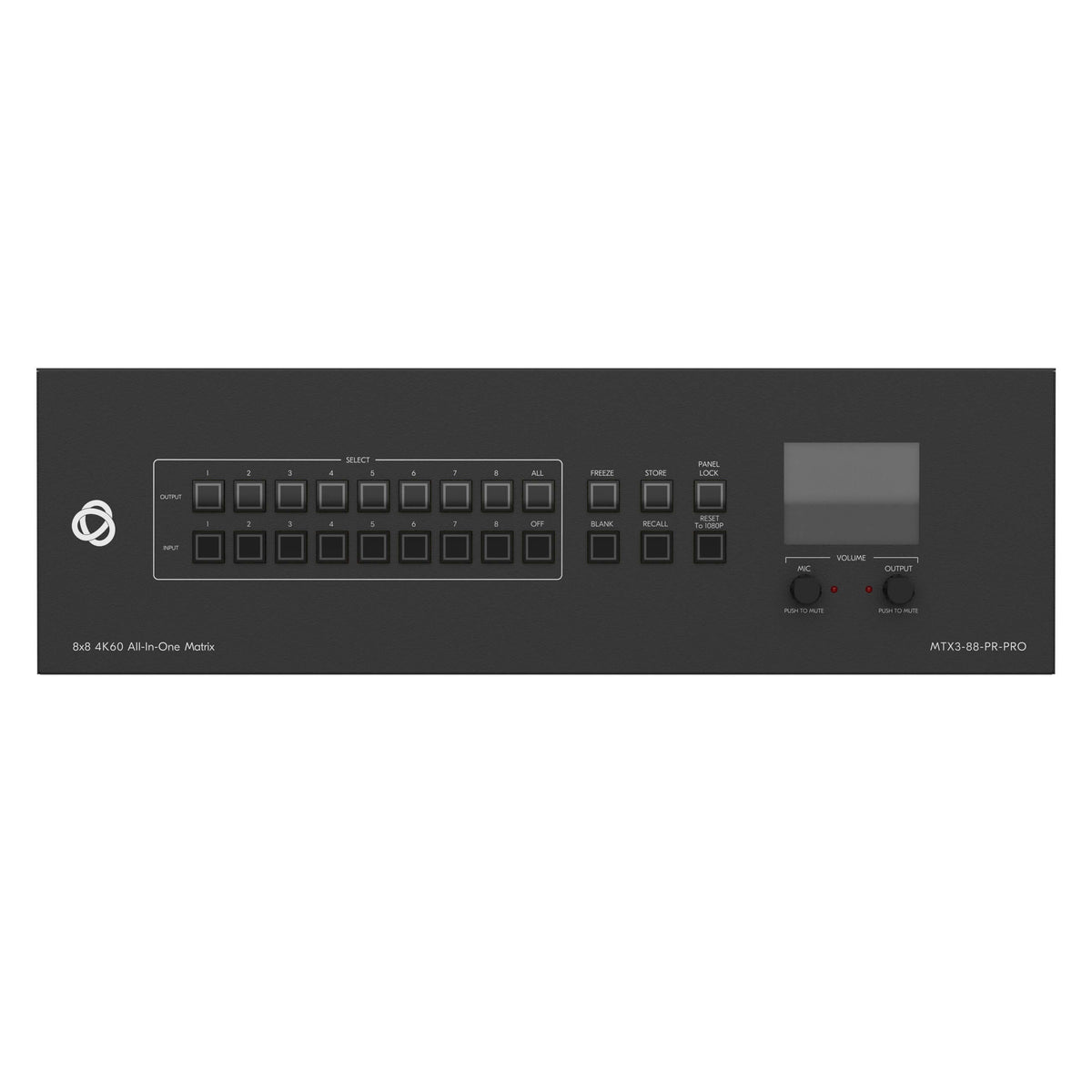 Kramer MTX3-88-PR-PRO - 8x8 4K60 All-In-One Matrix Switcher, front
