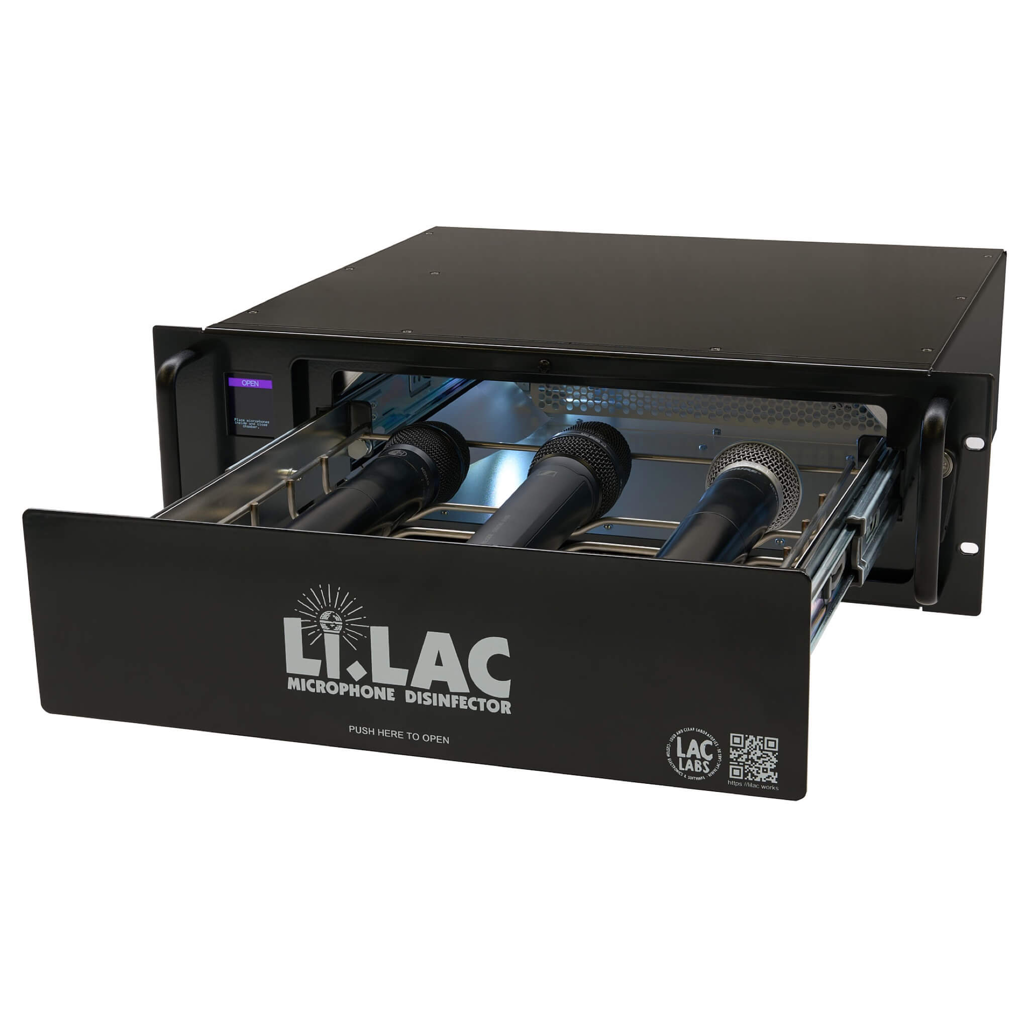 Li.LAC - Microphone Disinfection System, open