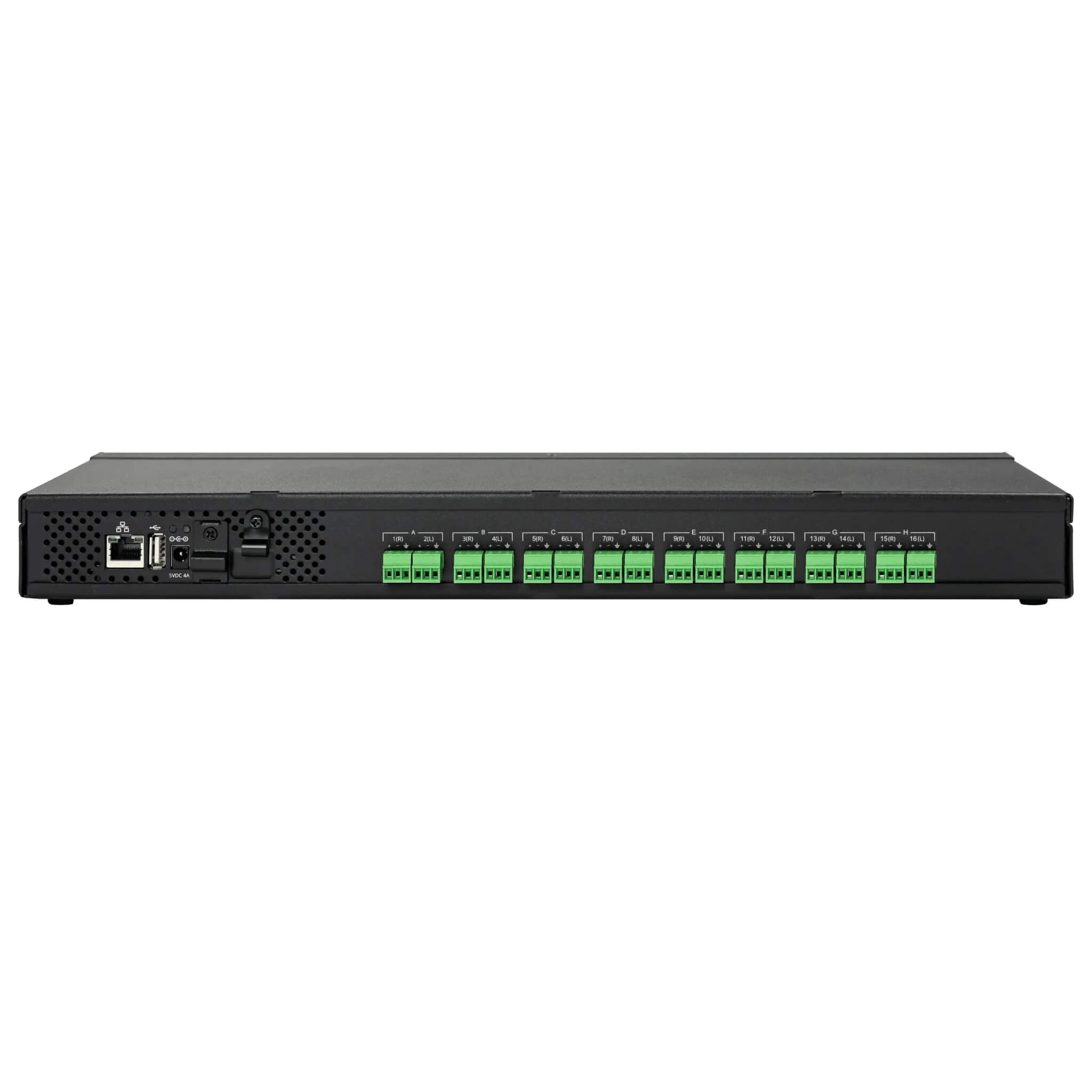 Listen LW-210-16 - ListenWIFI 16-Channel Wi-Fi Audio Server, rear