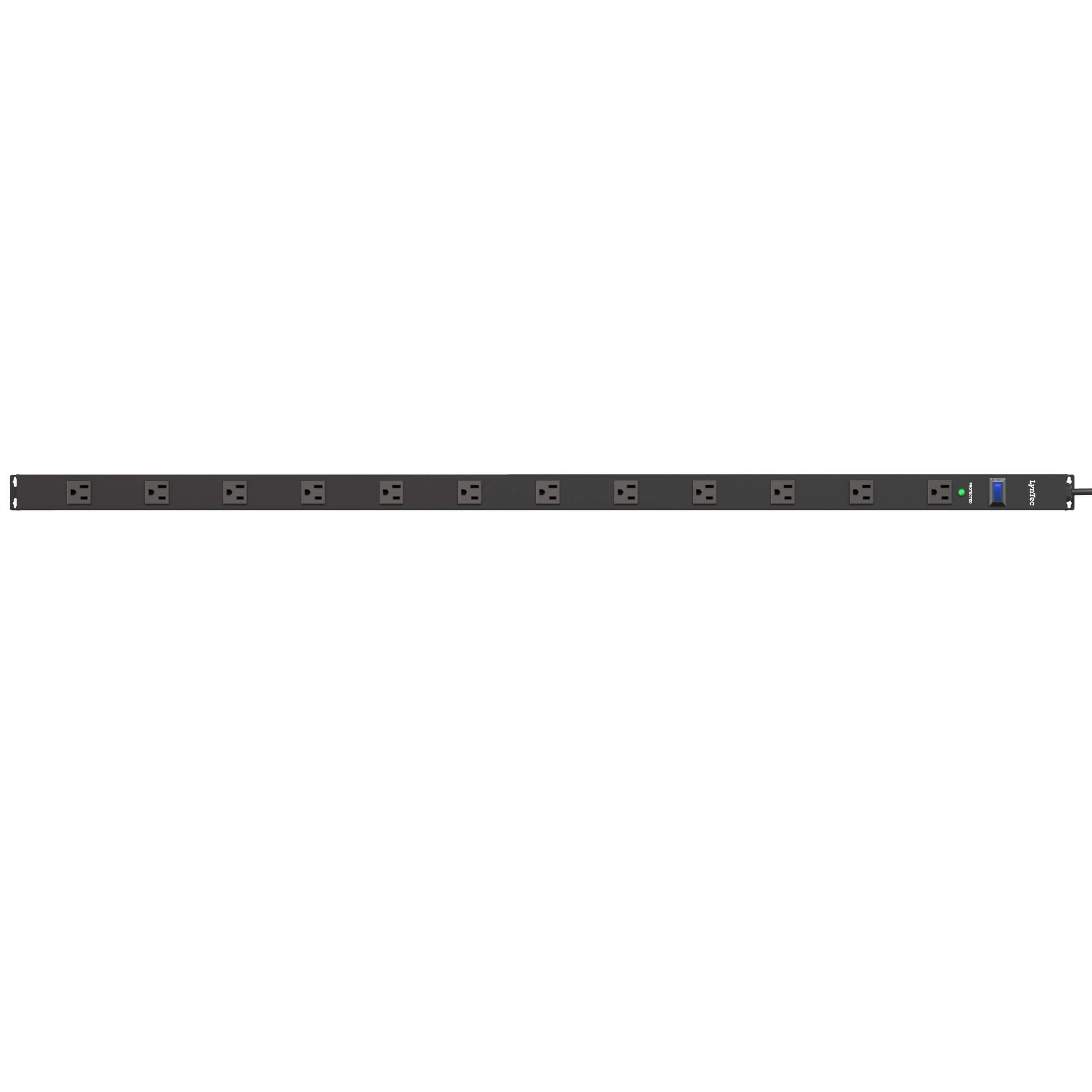 LynTec A12SS - 15A 12-Outlet Power Strip with Surge Protection, top