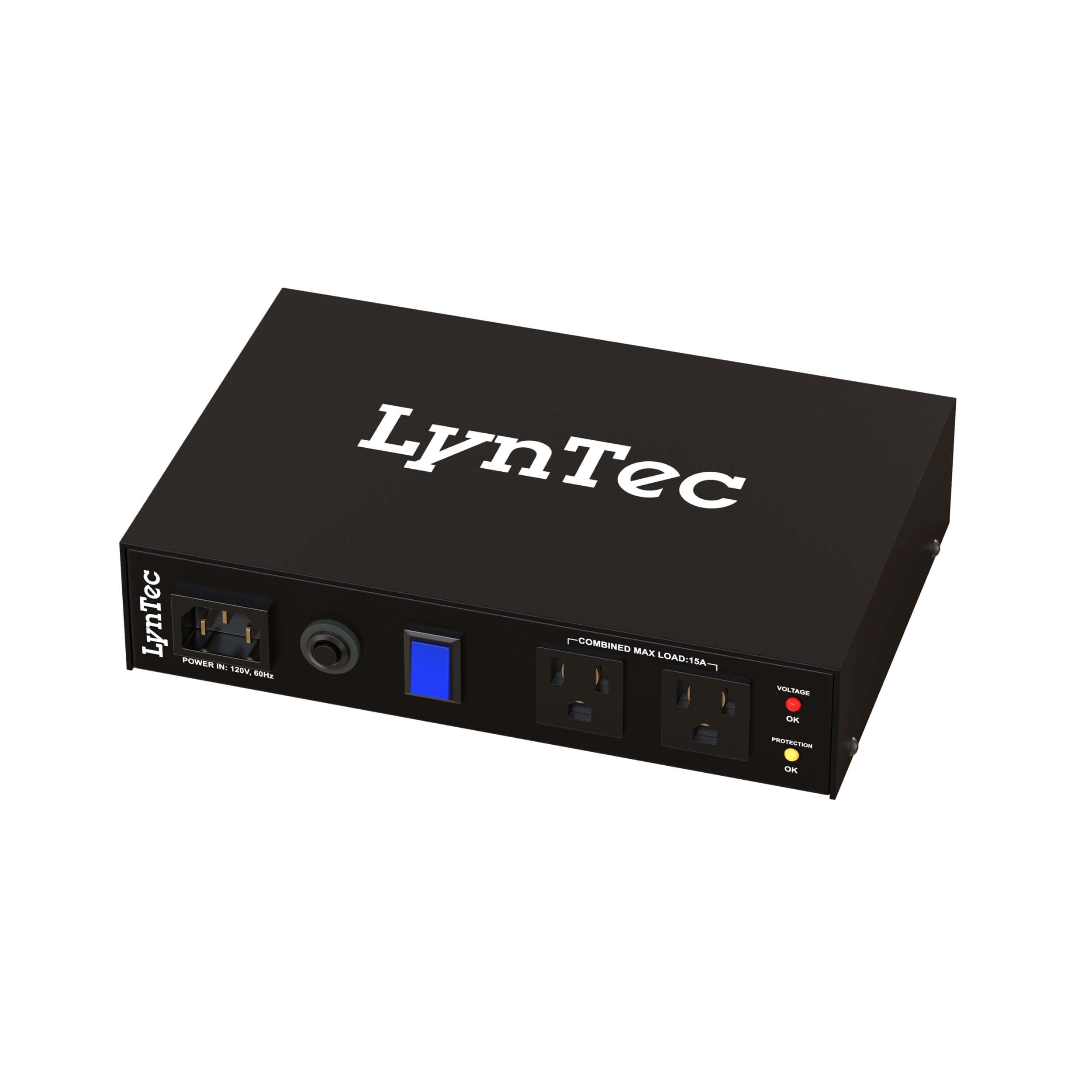 LynTec A2PC - 12A Power Conditioner with EVS and Noise Filtering, angled left