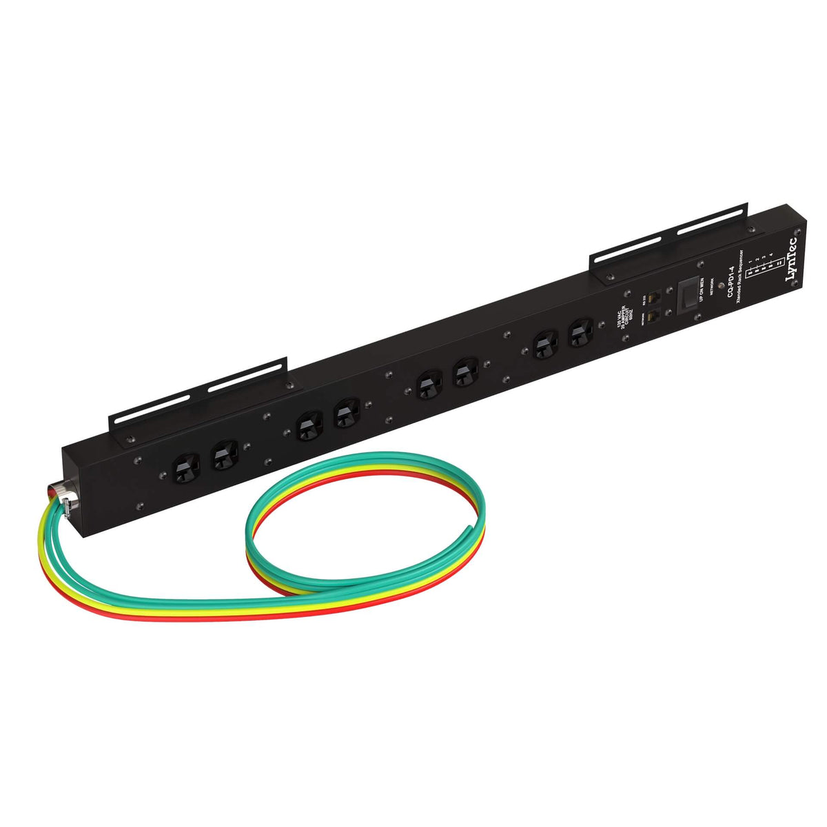 LynTec CQ PD1-4 - 80A Power Sequencer with four 20A Circuits, angled right