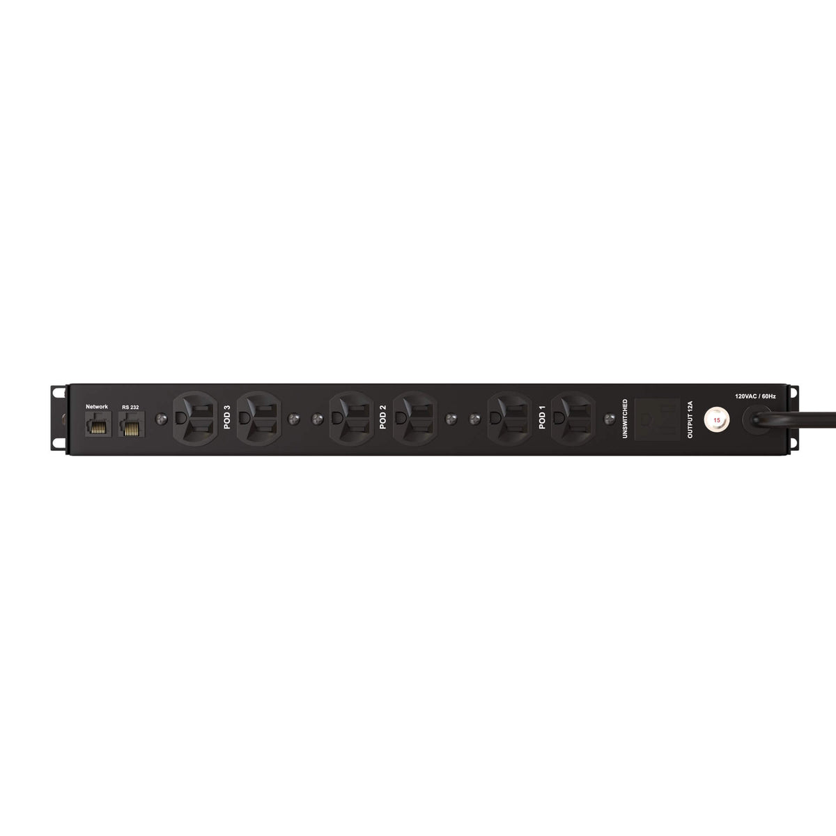 LynTec iP 1515-RX - 15A Rack Mount Web Based Power Controller, rear