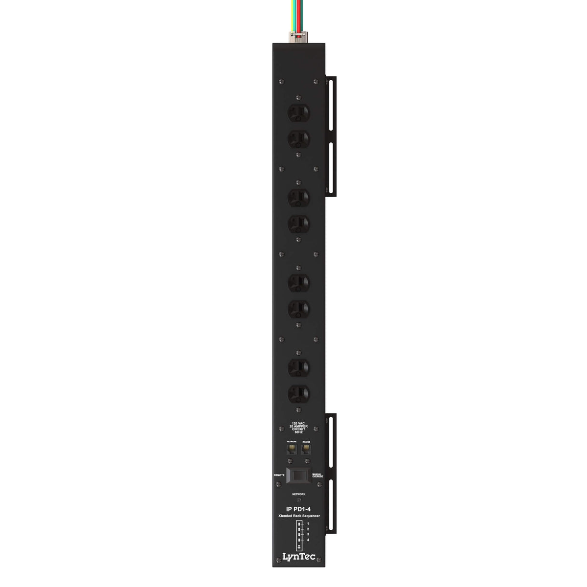 LynTec iP PD1-4 - 80A Web-Based Power Sequencer with four 20A Circuits, top