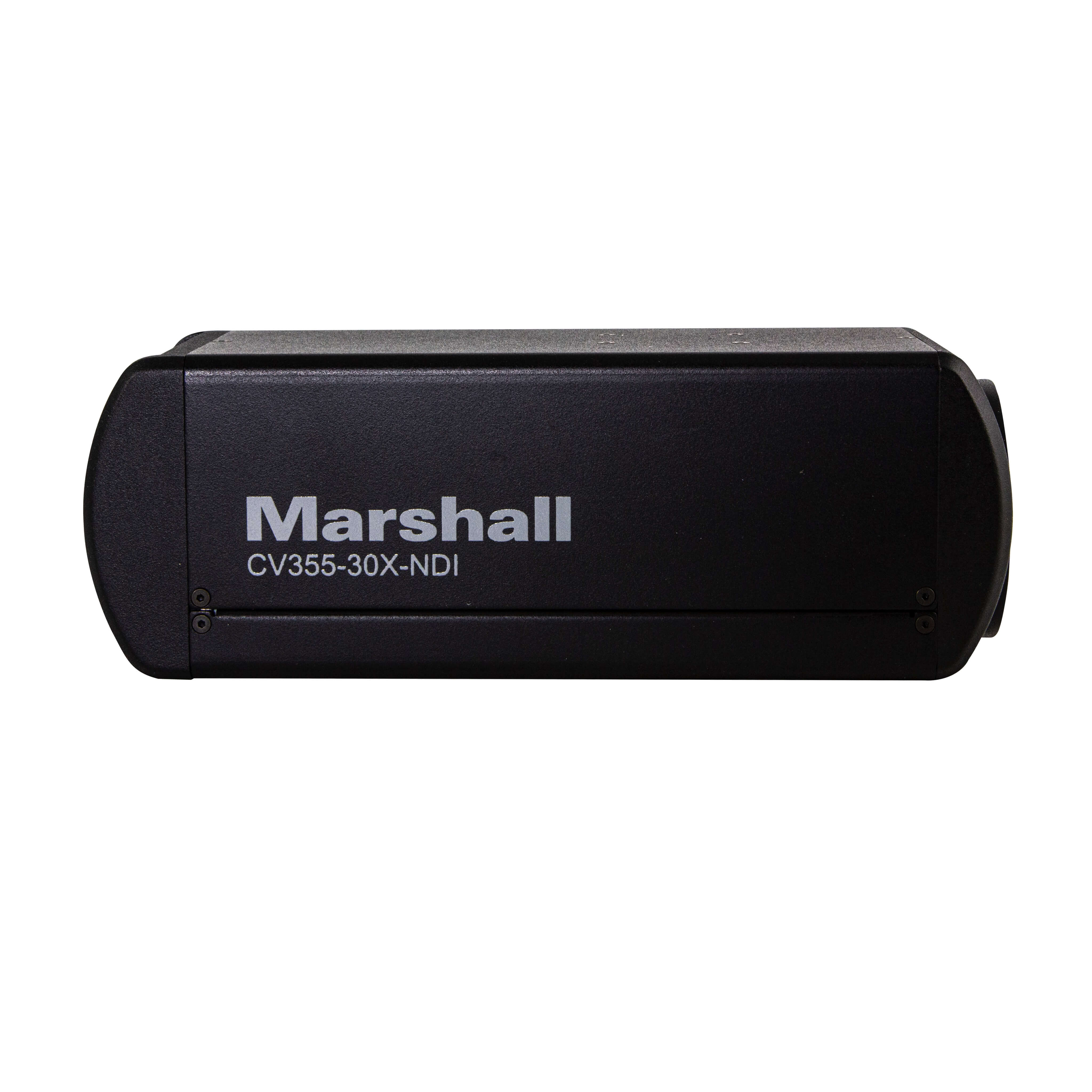 Marshall CV355-30X-NDI - HD Video Camera with NDI, 3G-SDI, and 25x Optical Zoom, side