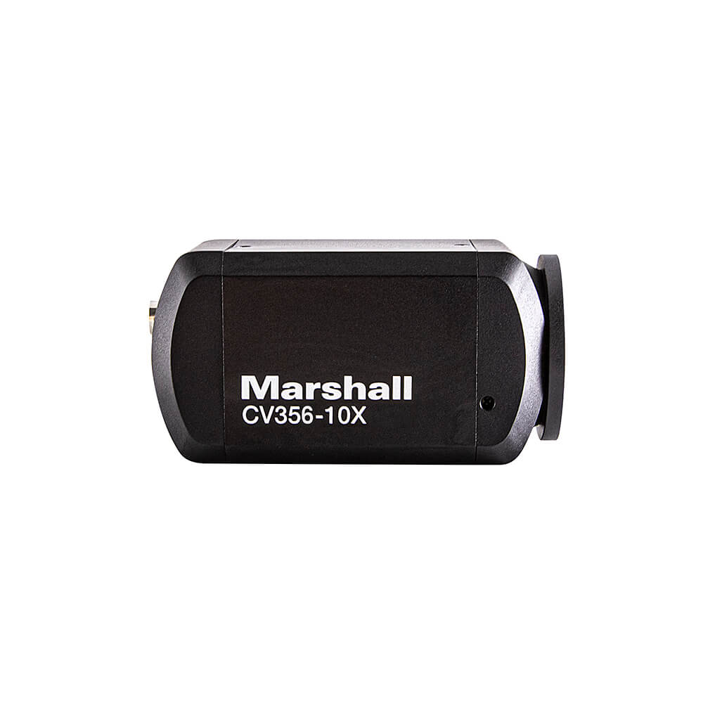 Marshall CV356-10X - Compact HD60 video camera with 10x optical zoom and 3G-SDI and HDMI simultaneous outputs, right side