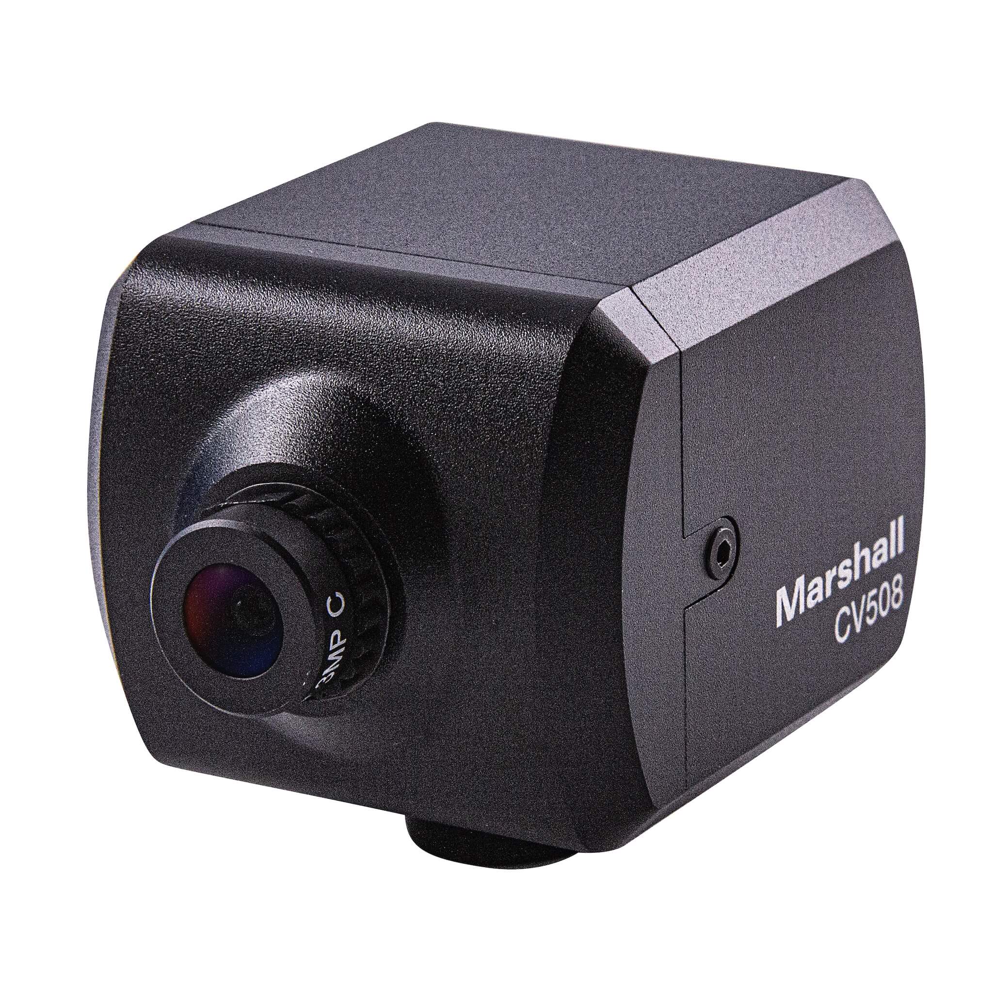 Marshall CV508 - Micro Full-HD POV Video Camera with HDMI/3GSDI, angled left
