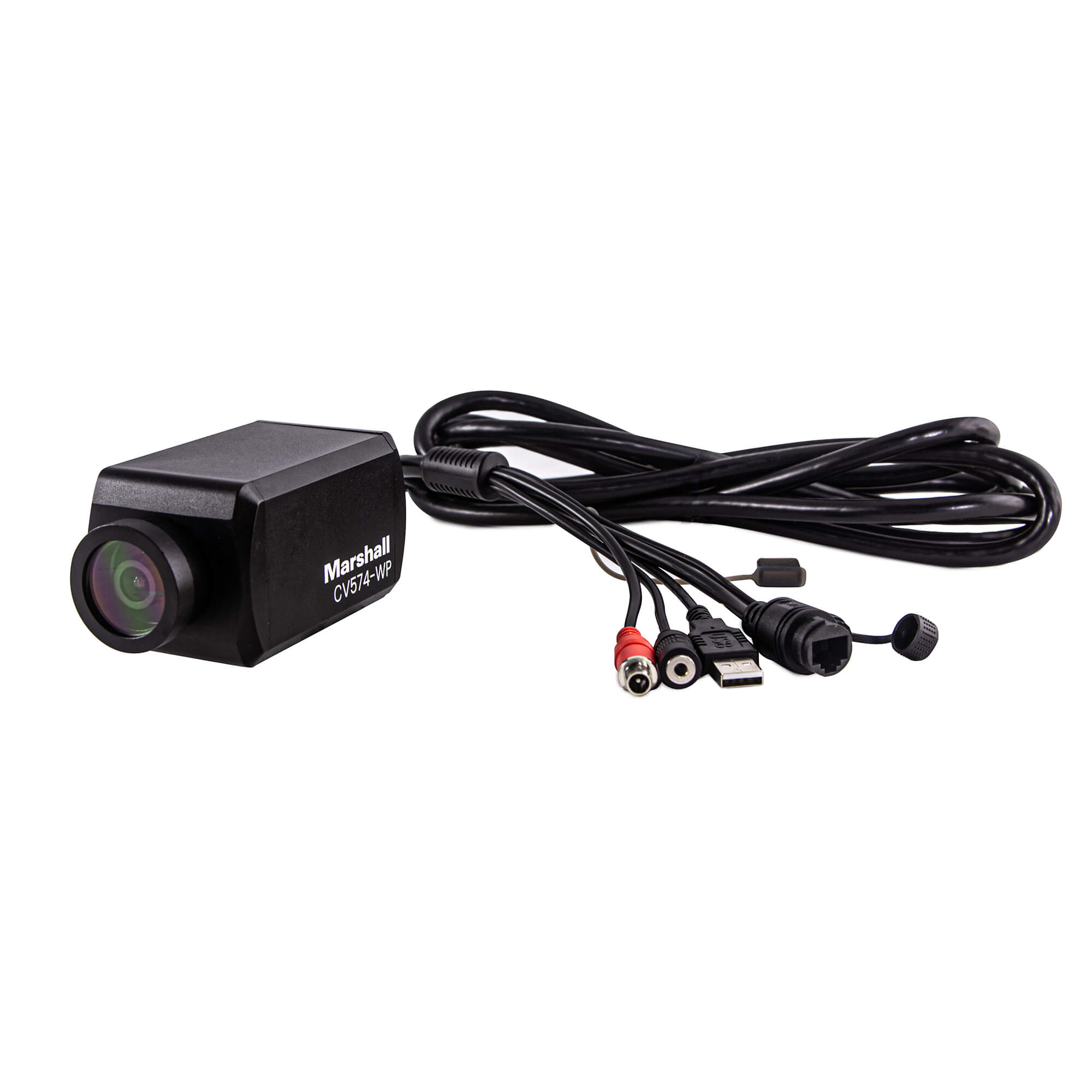 Marshall CV574-WP - All-Weather 4K NDI|HX3 POV Camera, angled left