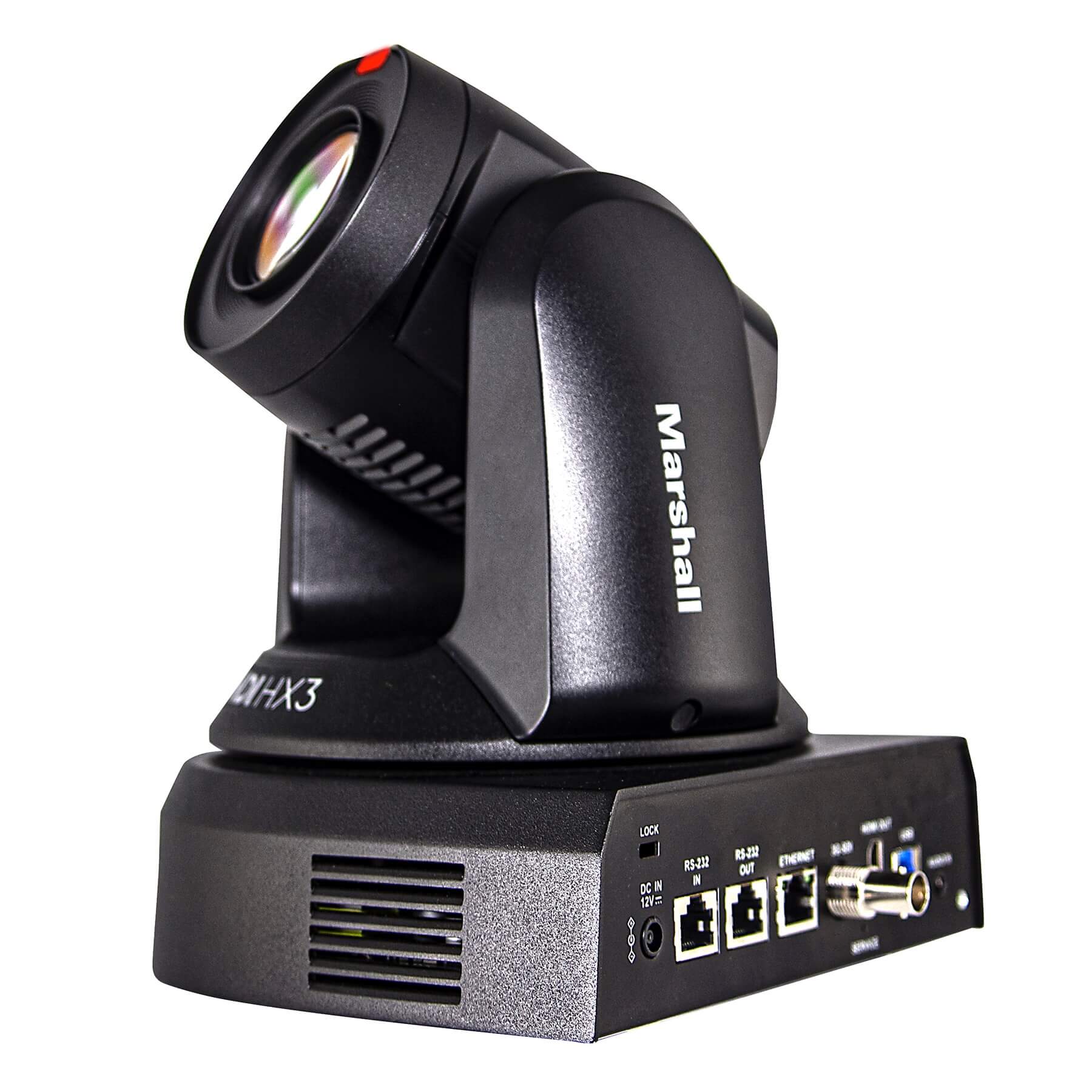 Marshall CV625-TBN - NDI 25X UHD60 PTZ Auto Tracking with Dual Cameras, angled rear