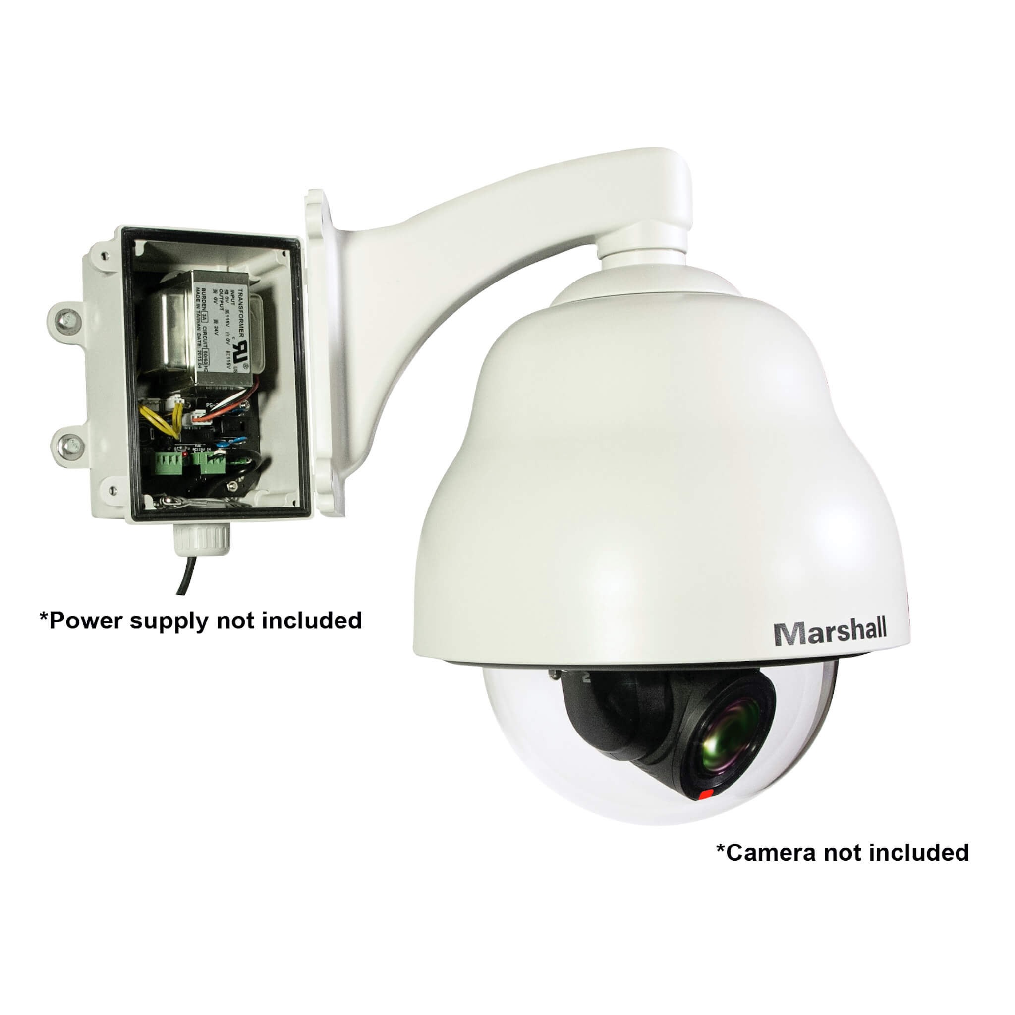 Marshall CV6XX-DH - Outdoor Dome Housing for PTZ Cameras, electric box