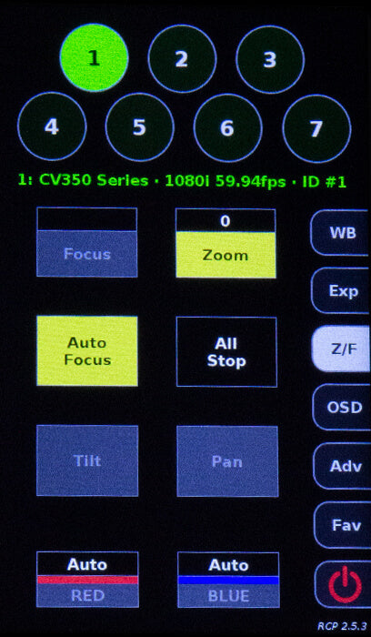 Marshall CV-RCP-V2 - Multi-Camera Control Touchscreen RCP, zoom/focus screen