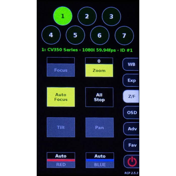 Marshall CV-RCP-V2 - Multi-Camera Control Touchscreen RCP, zoom/focus screen