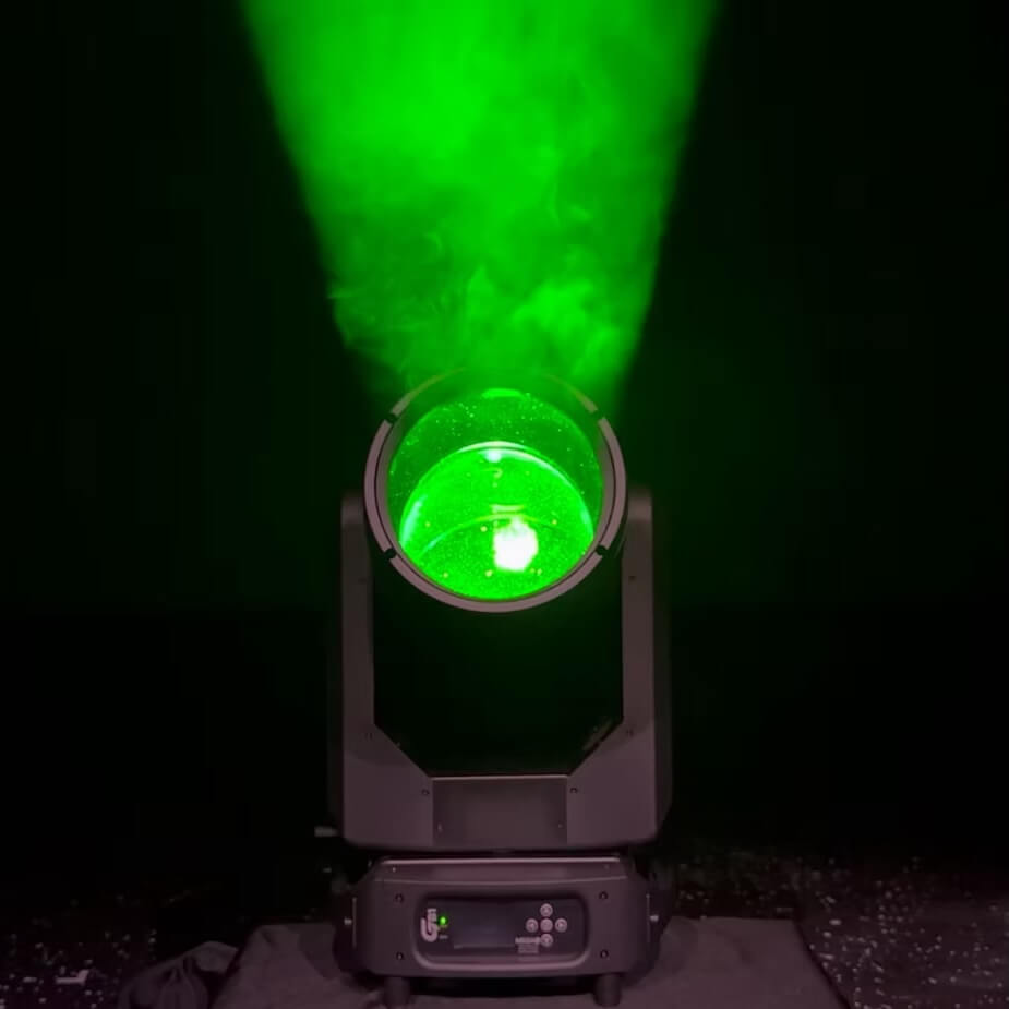 MEGA-Lite GB1 - 550W LED Beam Moving Head Lighting Fixture, green beam