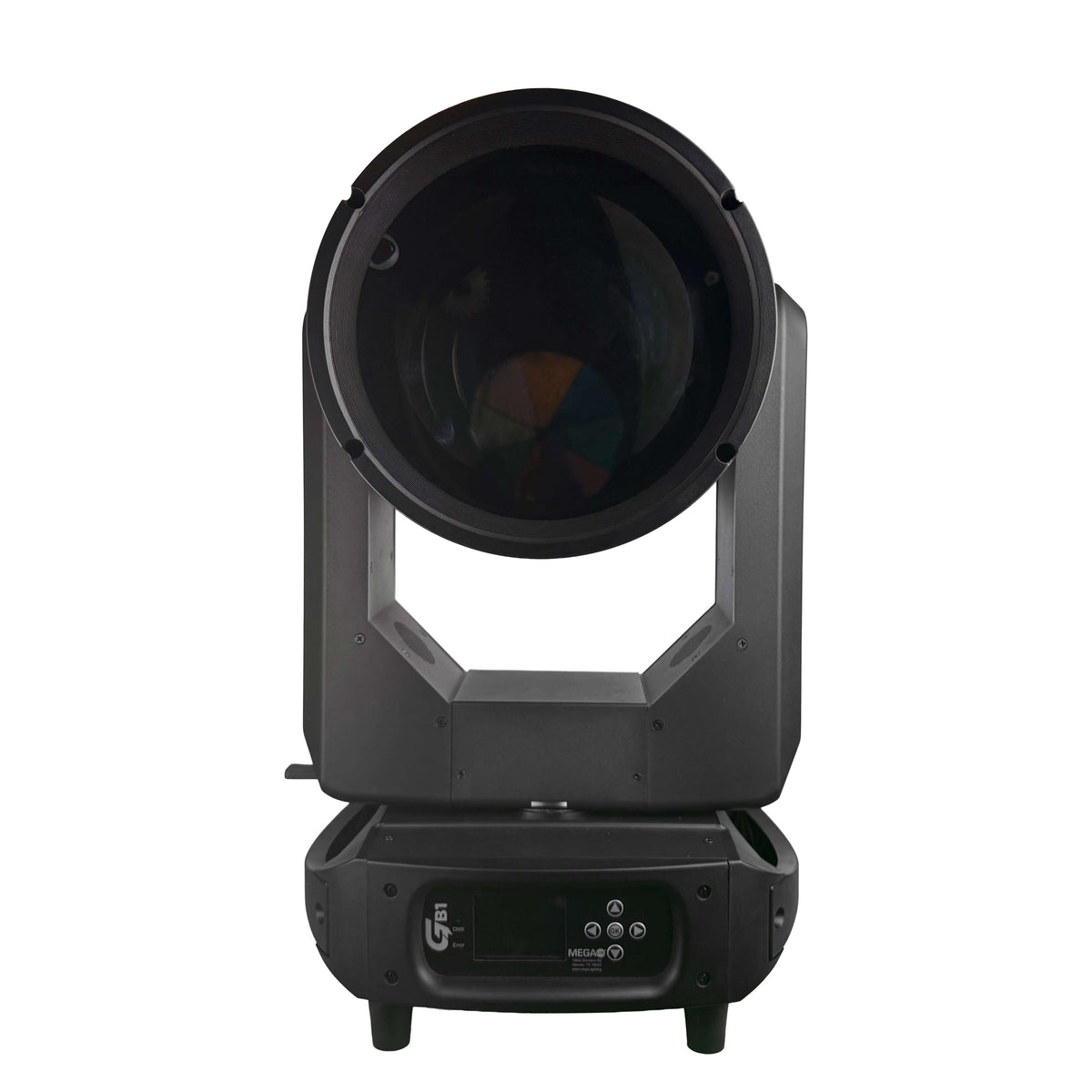 MEGA-Lite GB1 - 550W LED Beam Moving Head Lighting Fixture, front
