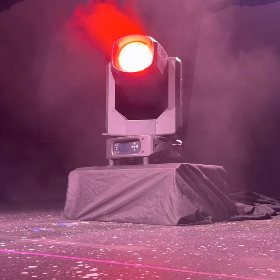 MEGA-Lite GW1 - 550W LED Fresnel Wash Moving Head Lighting Fixture, red beam