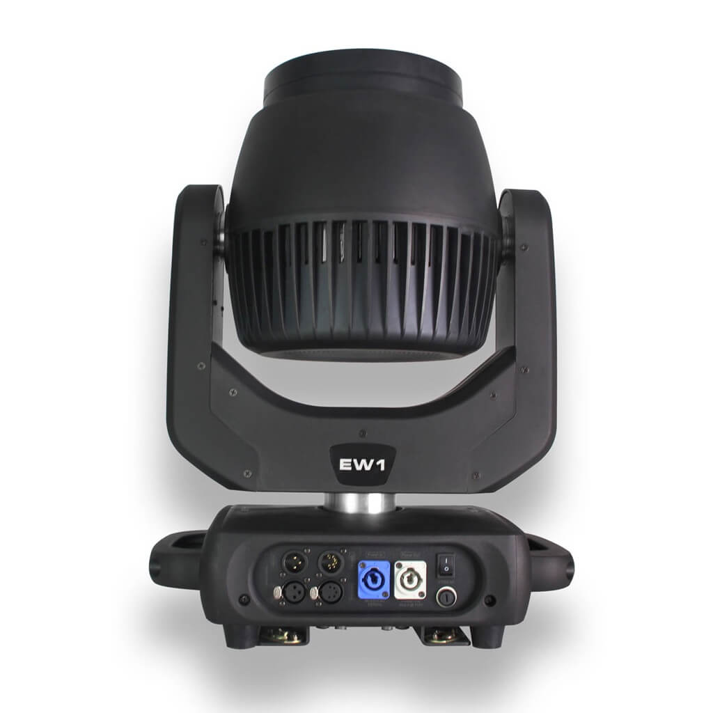 Mega-Lite EW1 - LED Moving Head Wash Fixture with Pixable Halo Ring, back up