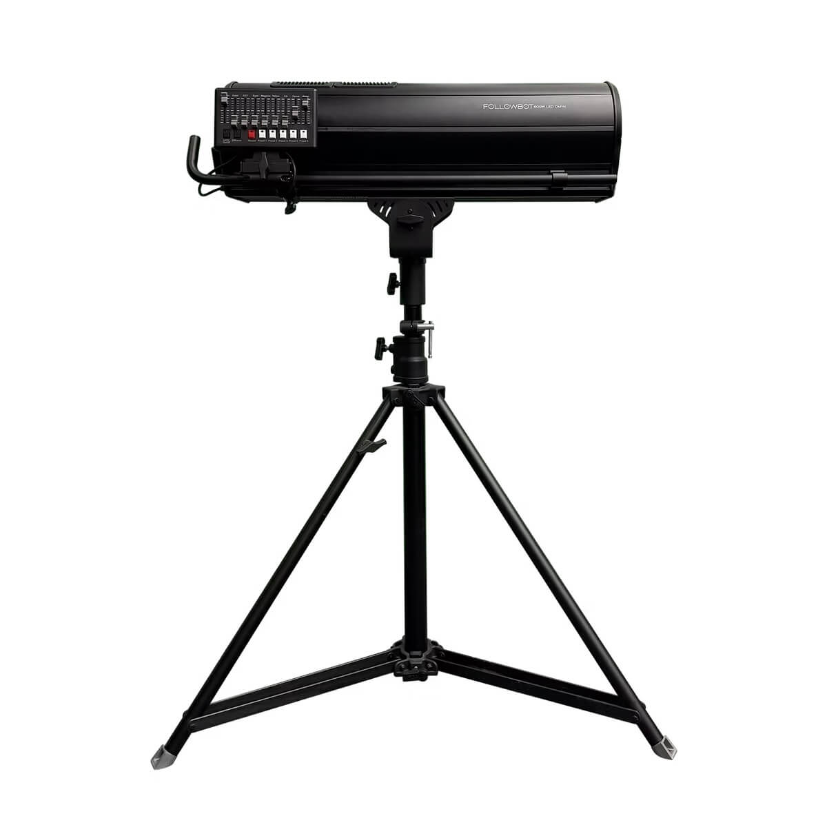 MEGA-Lite Followbot 600W LED CMYK - Follow Spot LED Fixture with Stand, side