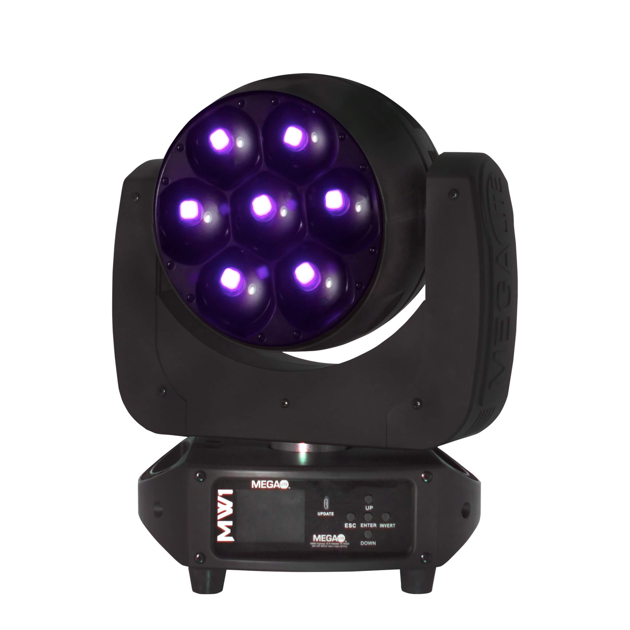 Mega-Lite M-Series MW1 - LED Moving Head Wash Light with Pixel Control, purple