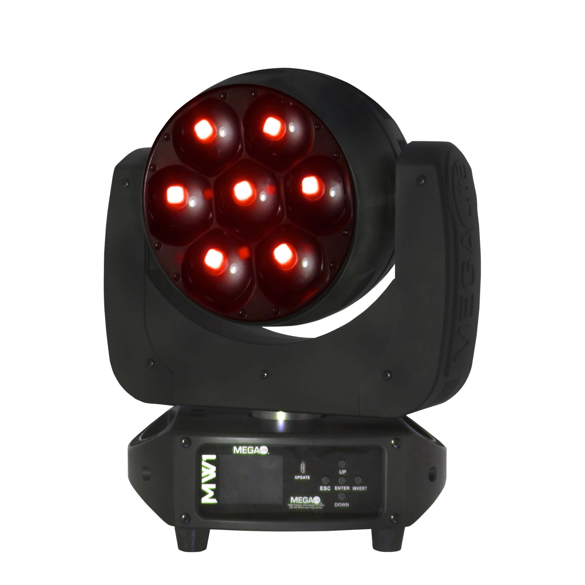 Mega-Lite M-Series MW1 - LED Moving Head Wash Light with Pixel Control, red