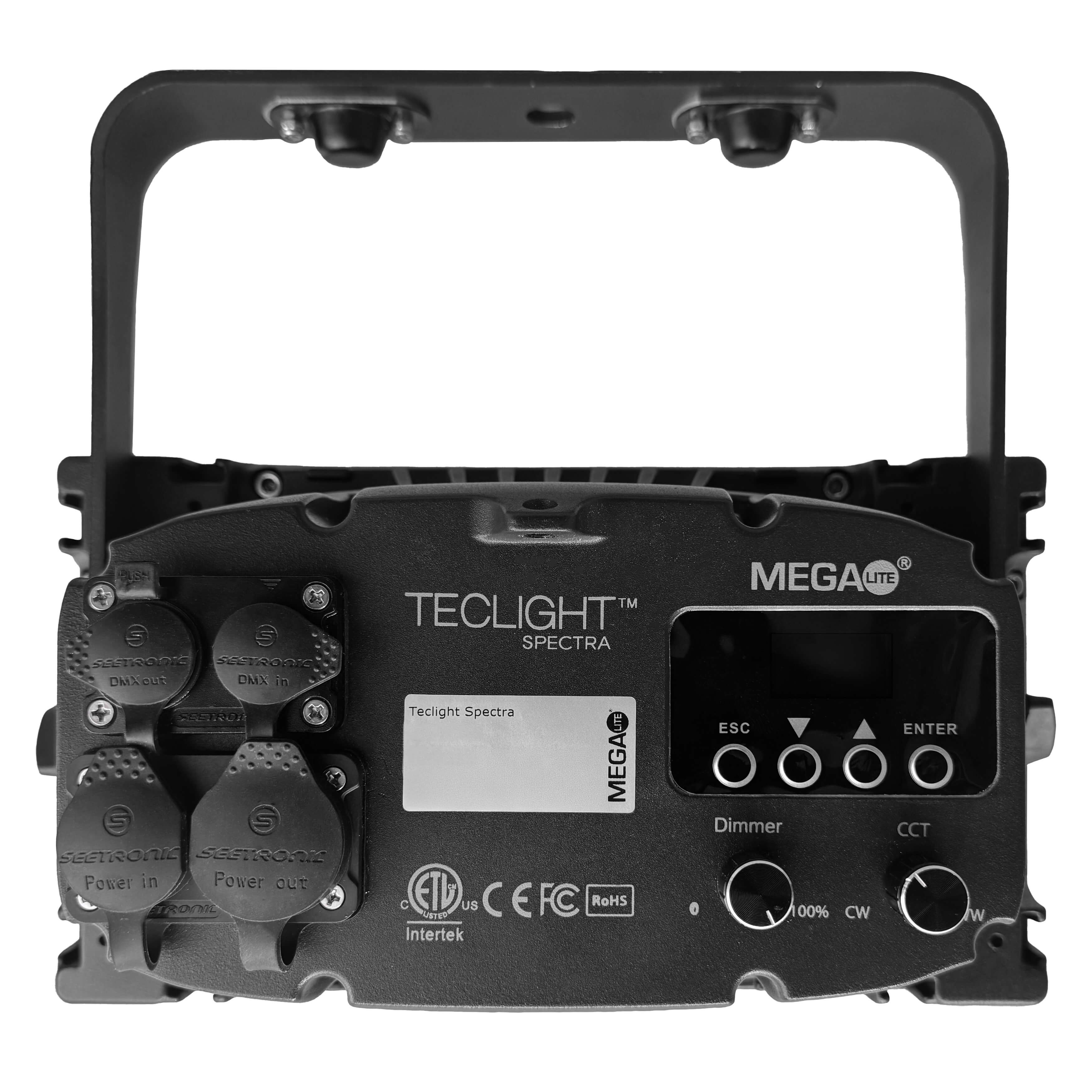 Mega-Lite Teclight Spectra - Versatile Full-Color LED Lighting Fixture, rear