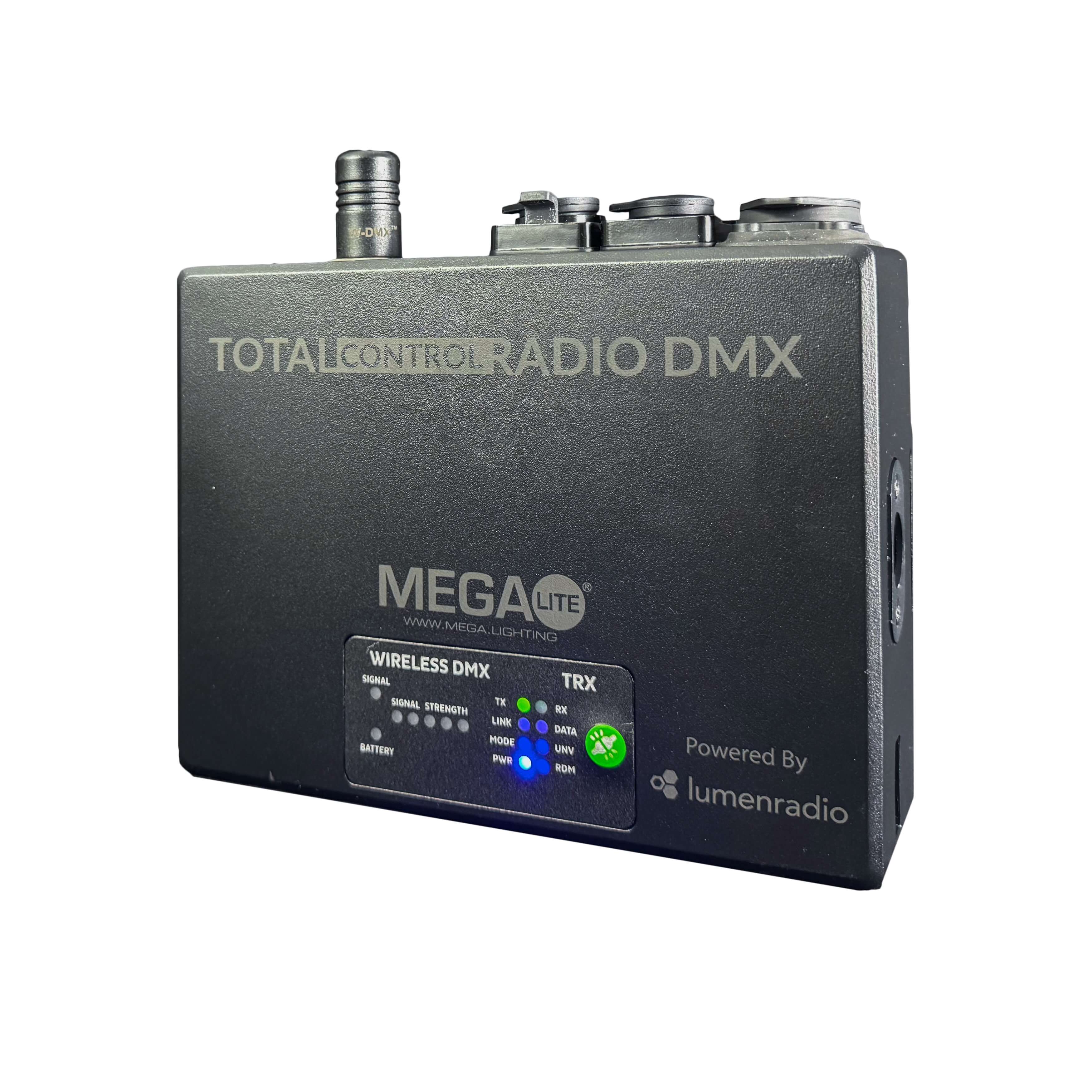 Mega-Lite Total Control Radio DMX - Wireless DMX Transceiver, front angled