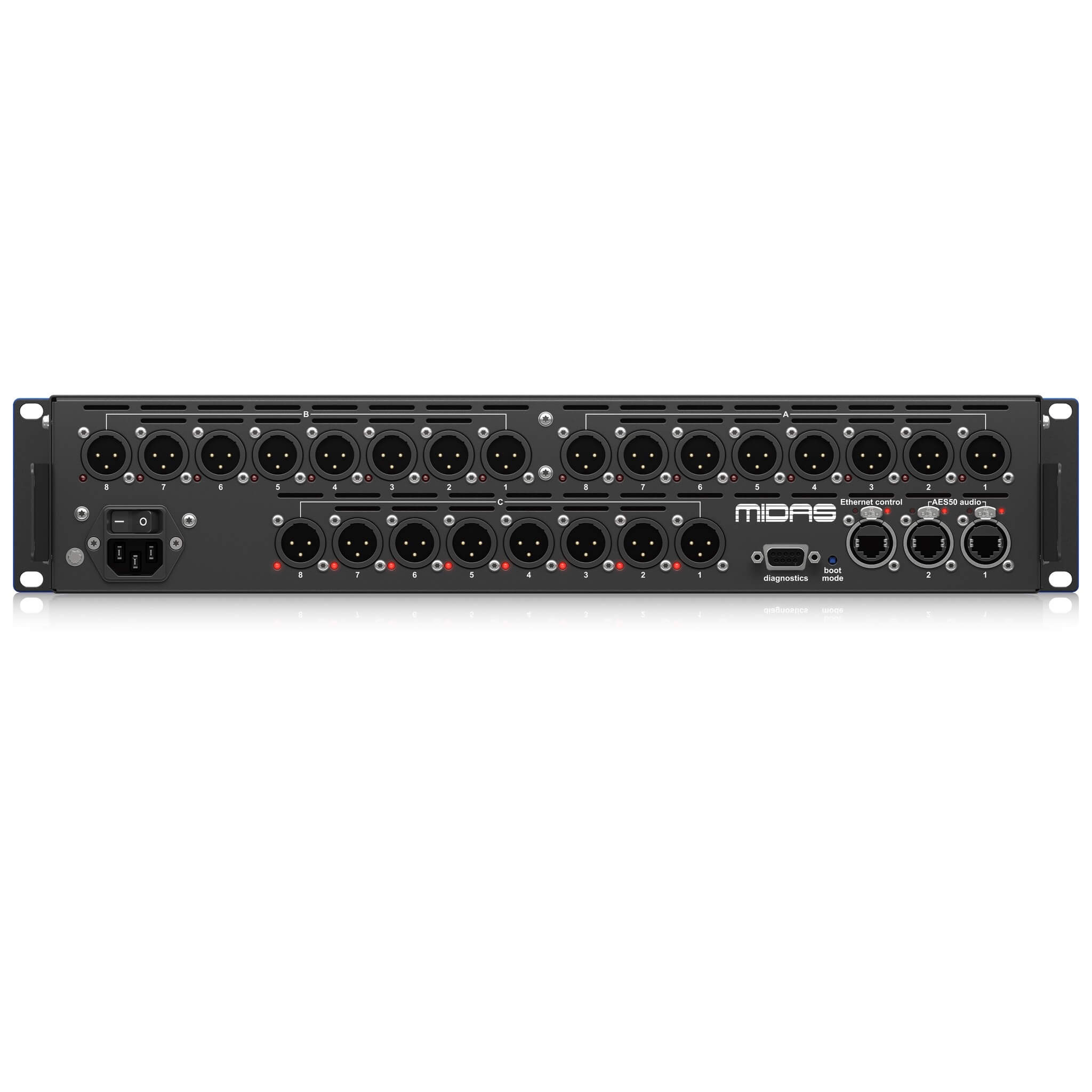 Midas DL152 - 24-Output Stage Box with Dual AES50 Network Ports