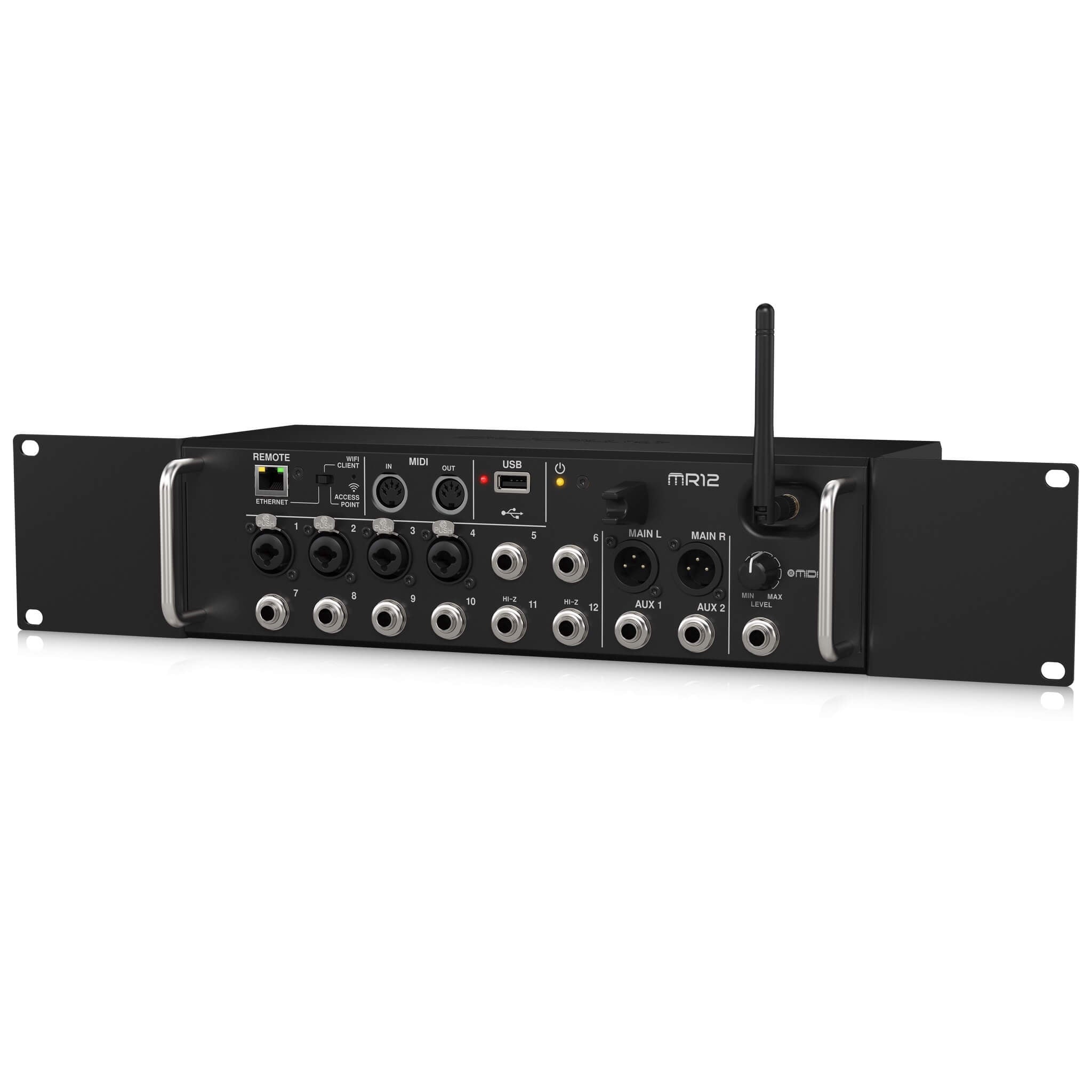 Midas MR12 - 12-Input Digital Mixer for iPad/Android Tablets, rack