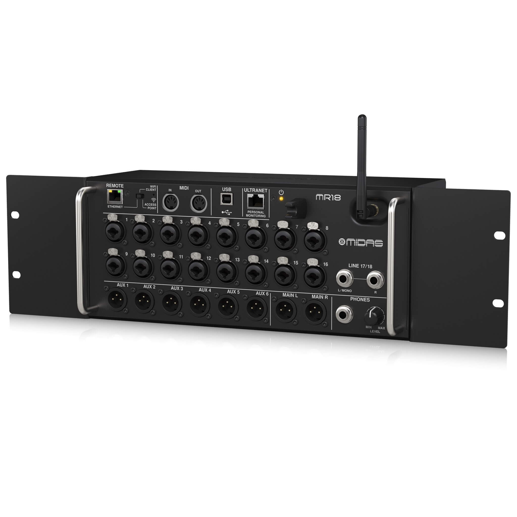 Midas MR18 - 18-Input Digital Mixer for iPad/Android Tablets