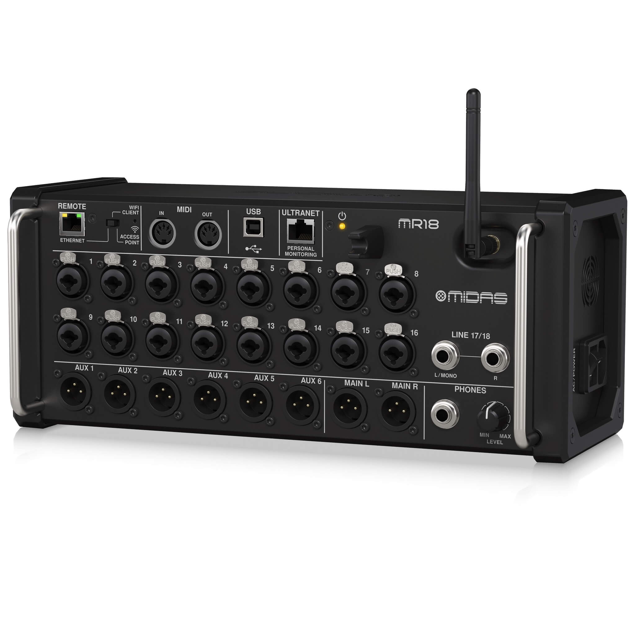 Midas MR18 - 18-Input Digital Mixer for iPad/Android Tablets, right