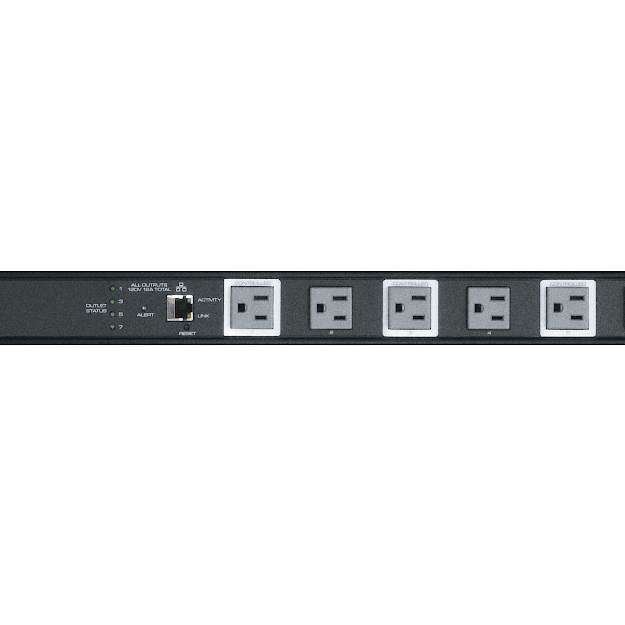 Middle Atlantic RLNK-1015V - 15A Select PDU with RackLink, closeup