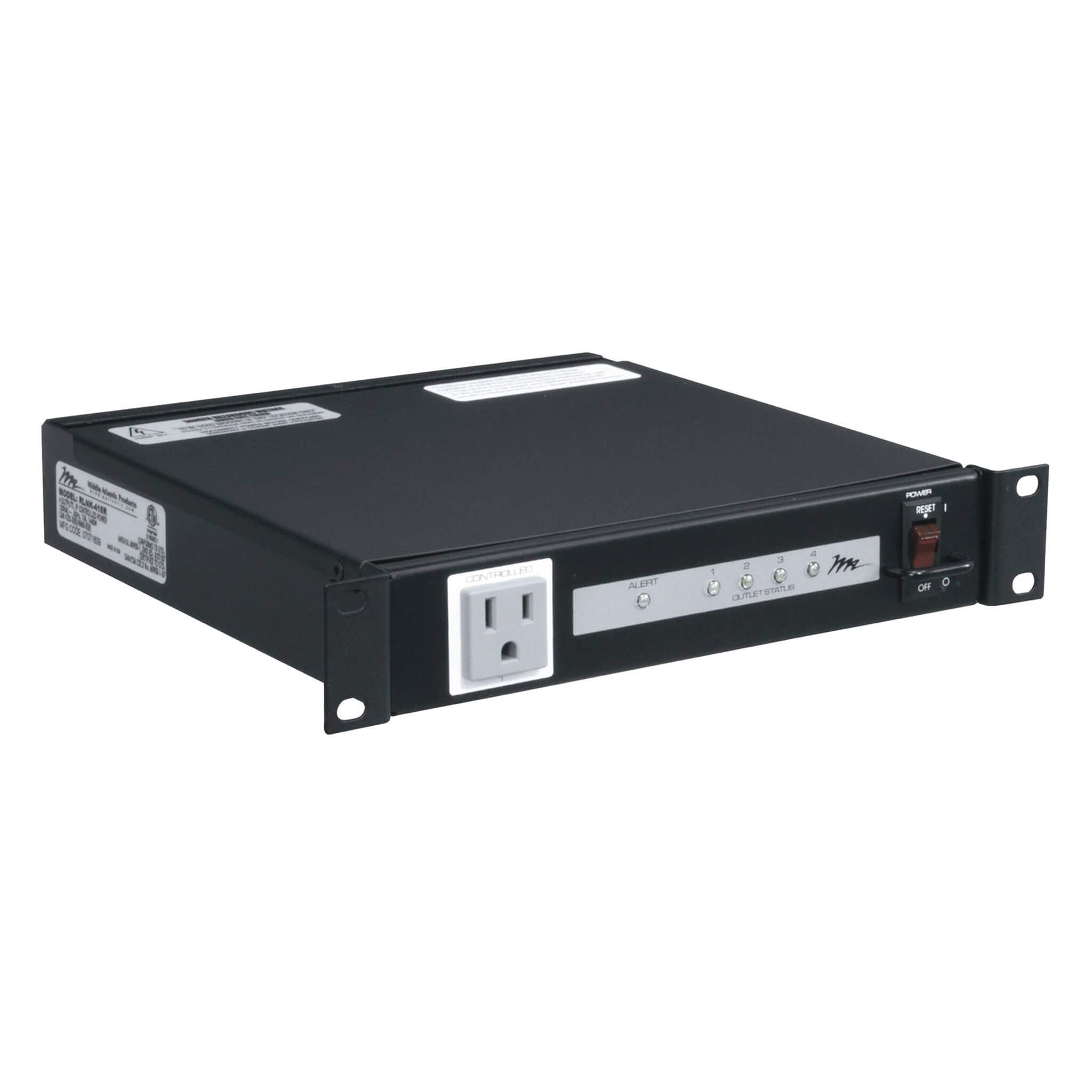 Middle Atlantic RLNK-415R - 15A Select PDU with RackLink, front angle