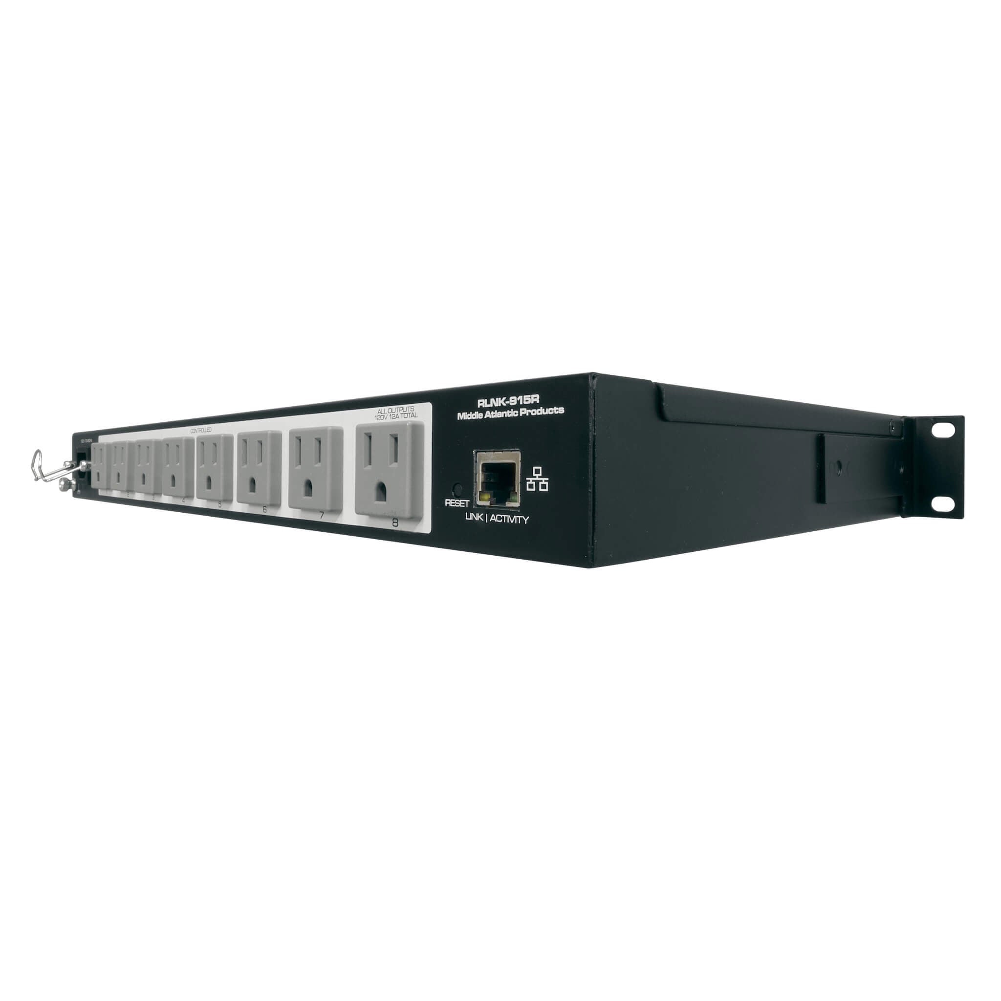 Middle Atlantic RLNK-915R - 15A Select PDU with RackLink, side angle