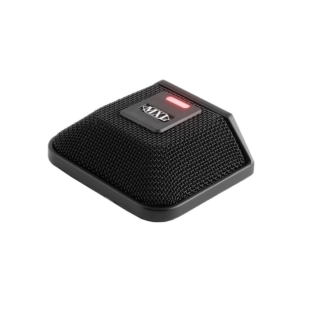 MXL AC-44 Tap - USB-C Miniature Mobile Microphone with Mute Button, angled left