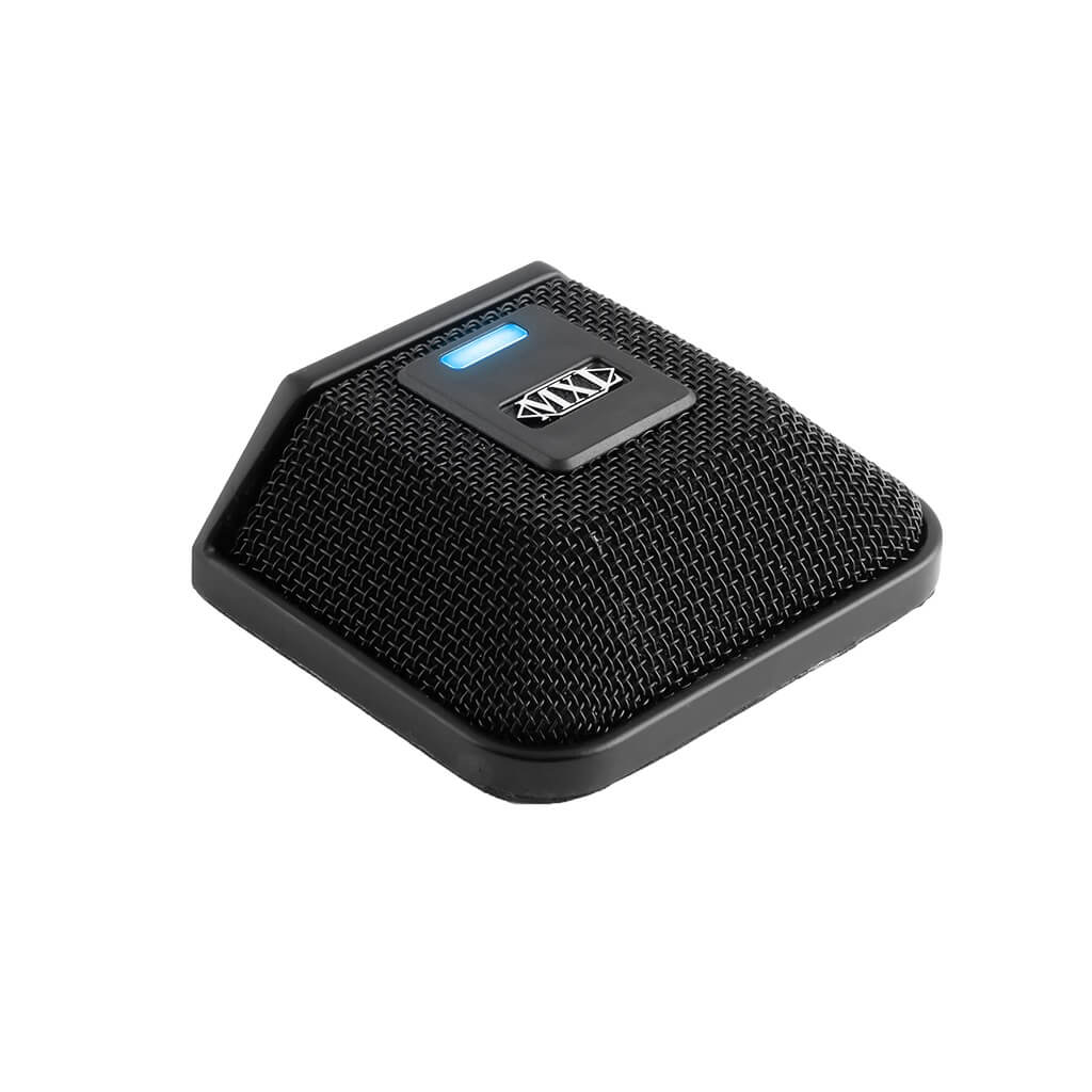 MXL AC-44 Tap - USB-C Miniature Mobile Microphone with Mute Button, angled right