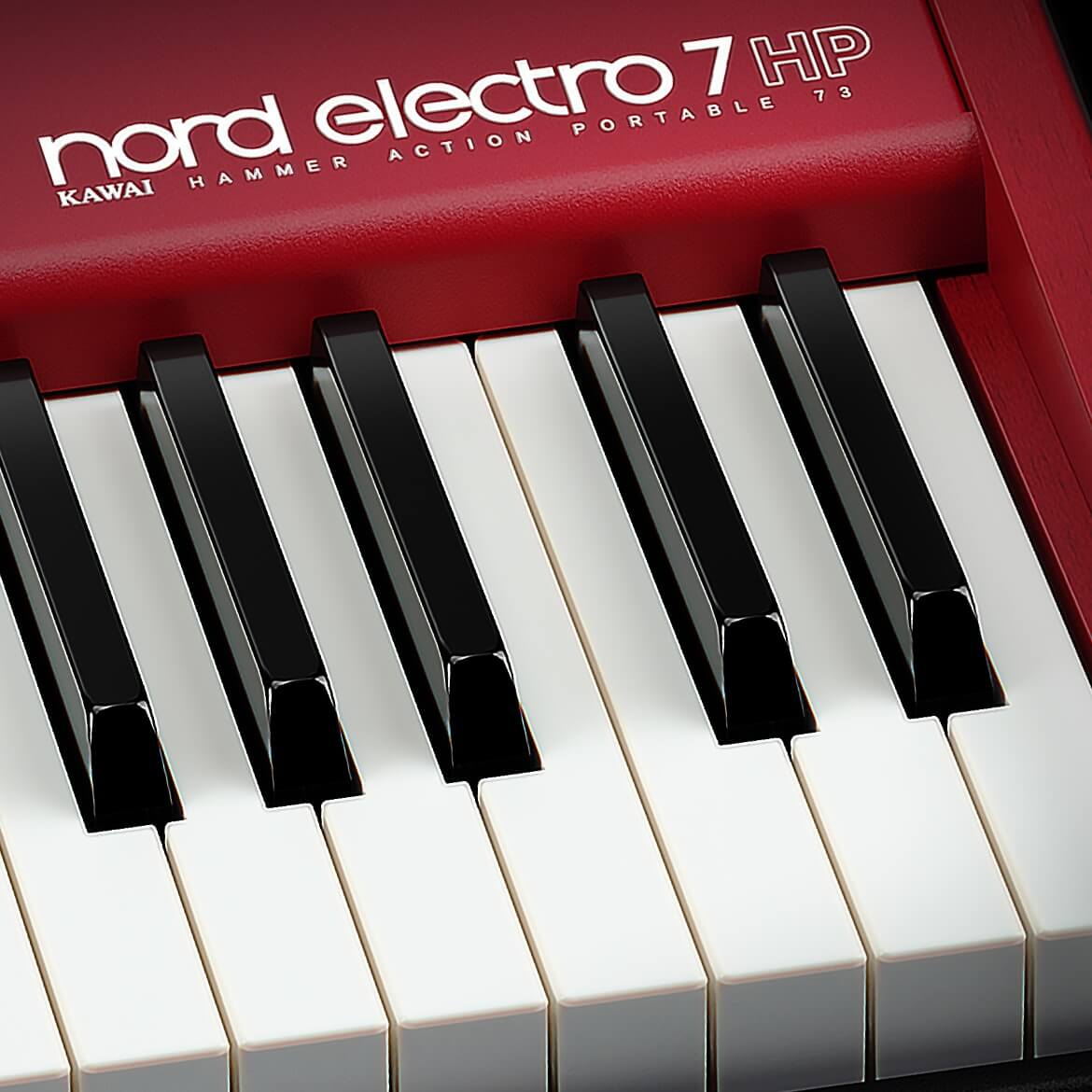 Nord Electro 7 HP - 73-note Kawai Hammer Action Portable Keyboard, close-up