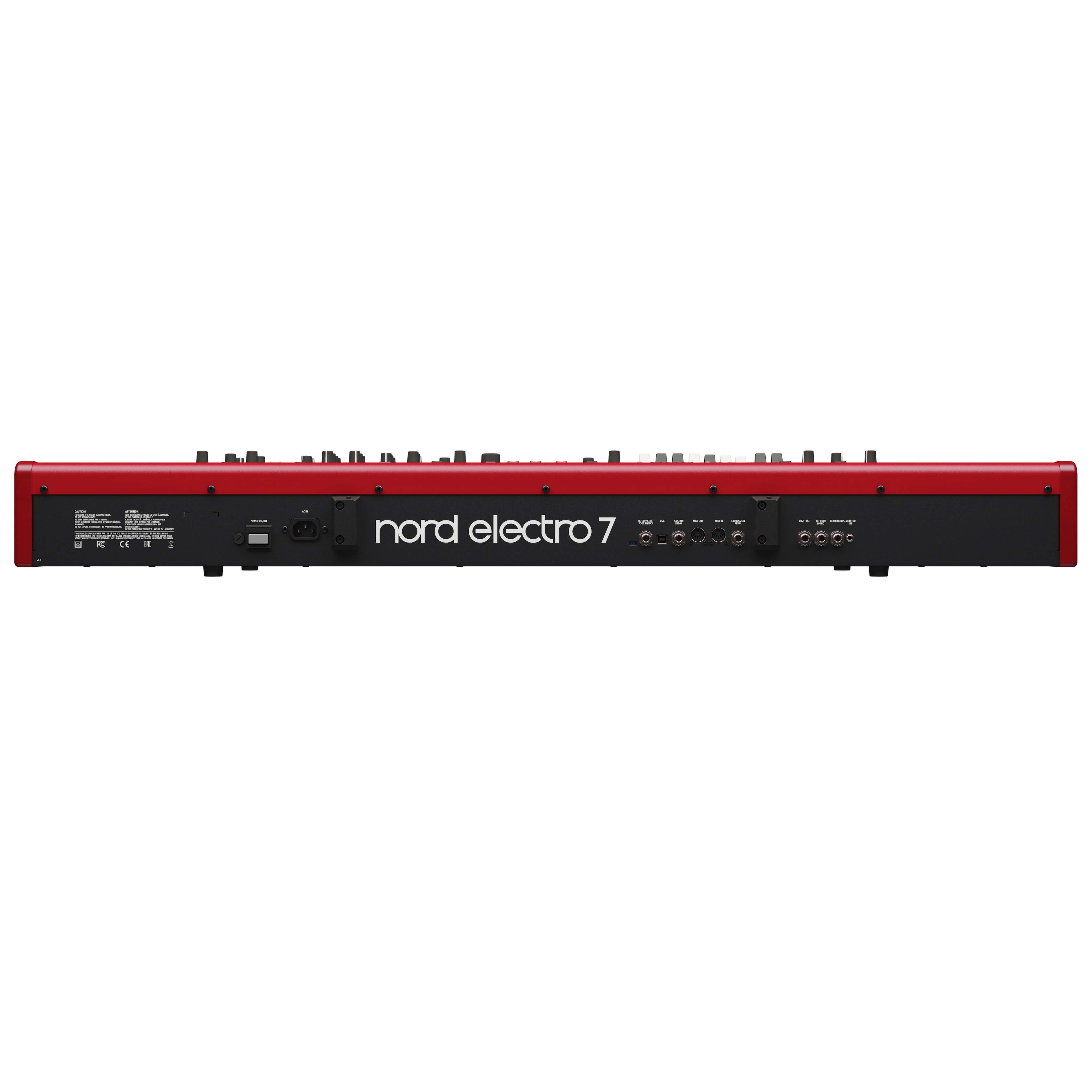 Nord Electro 7 HP - 73-note Kawai Hammer Action Portable Keyboard, rear