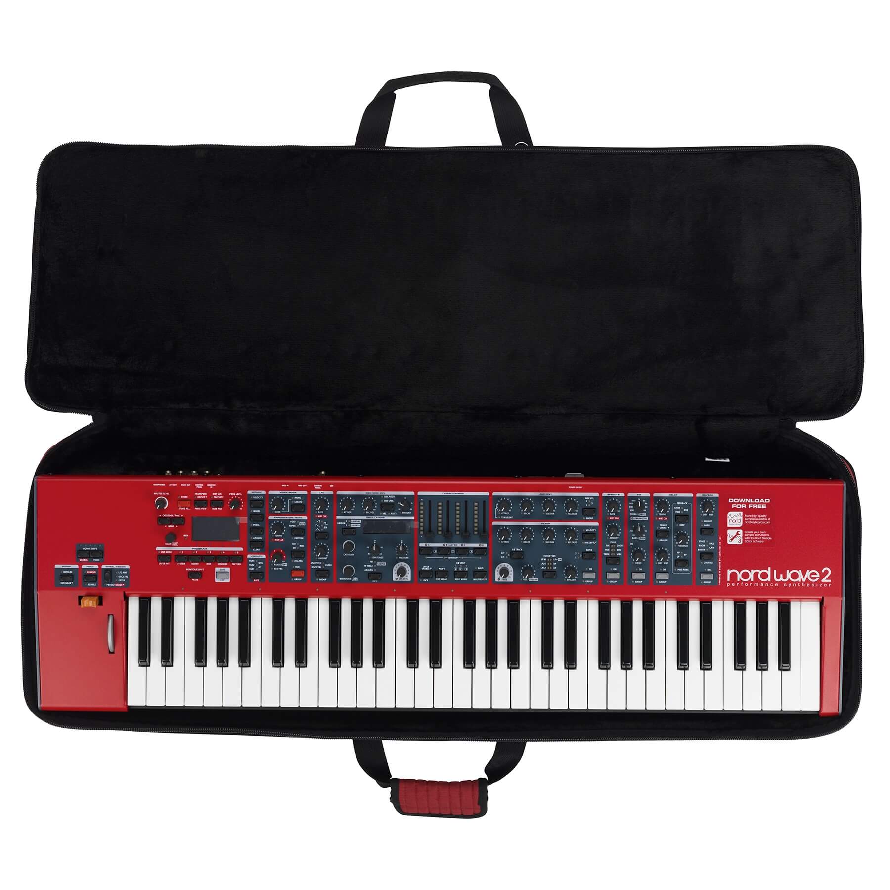 Nord Soft Case - Padded Gig Bag with Mid-Sized Pocket, open