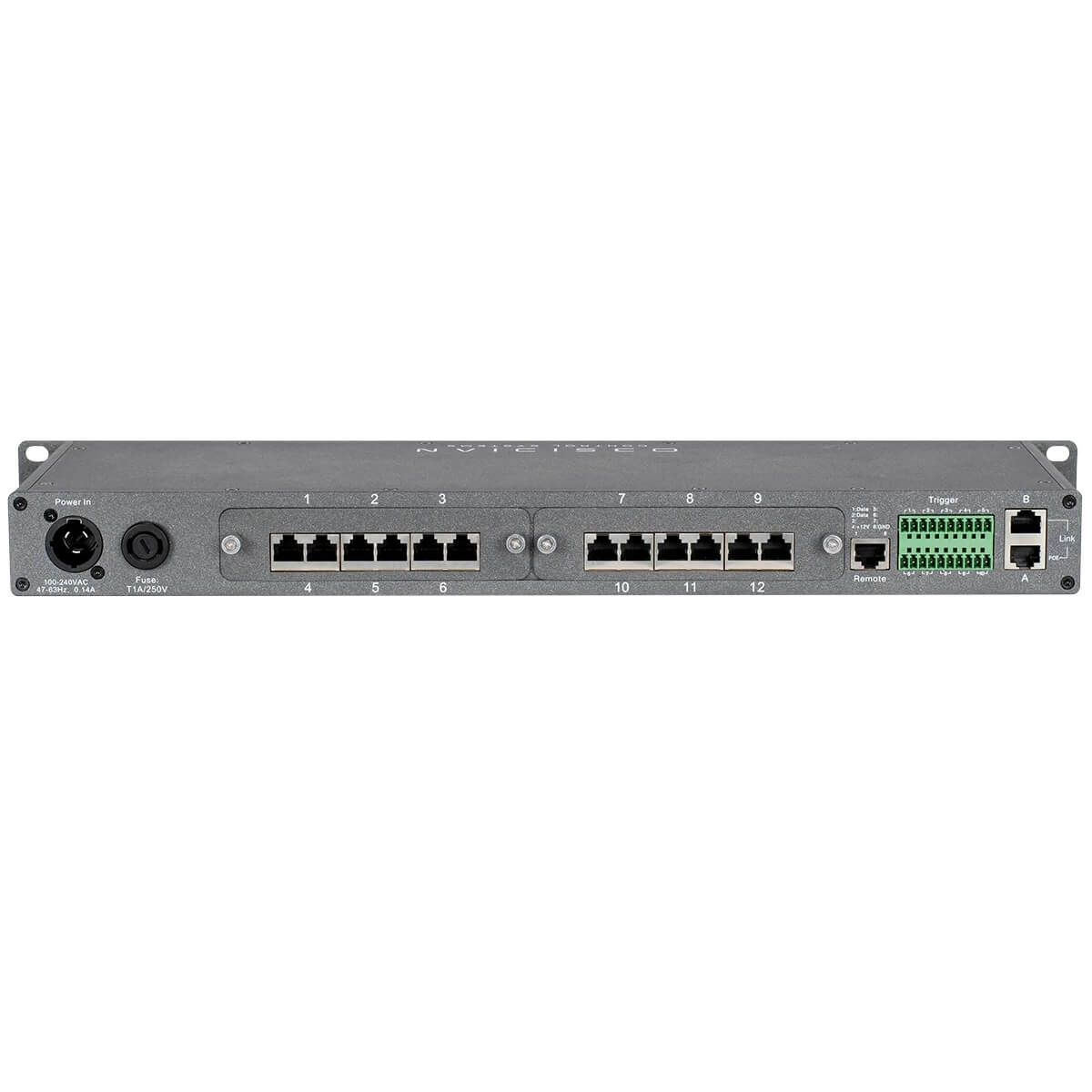 Obsidian Netron EN12i - Art-Net and sACN to DMX Gateway, rear RJ45