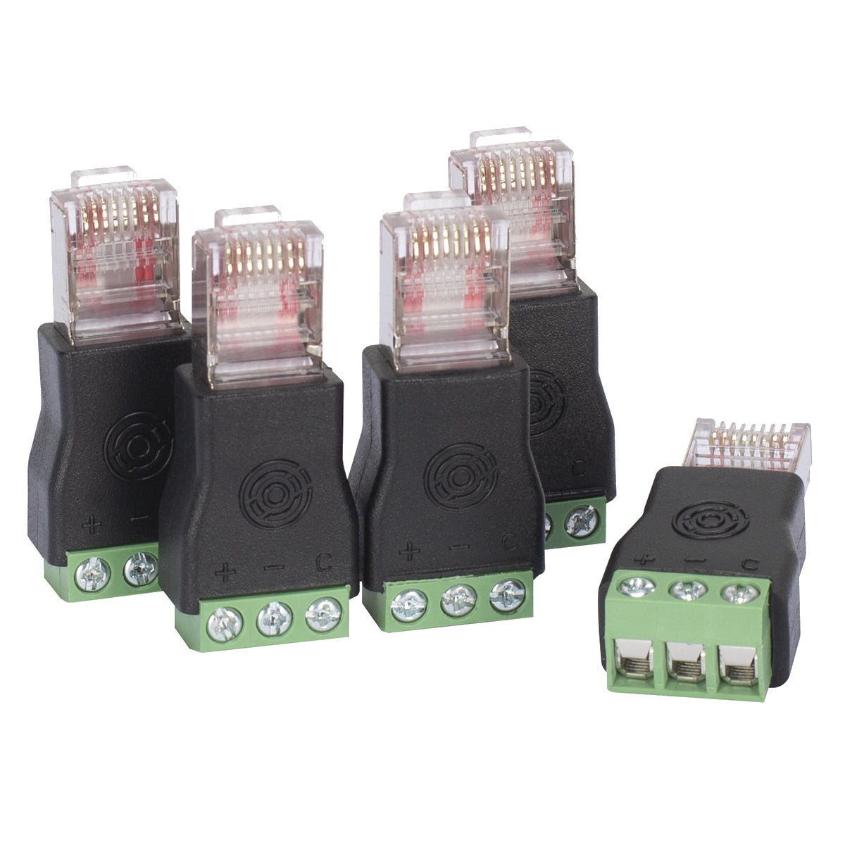 Obsidian Netron RJ-T - RJ45 to Terminal Block DMX Adaptor, 5-pack